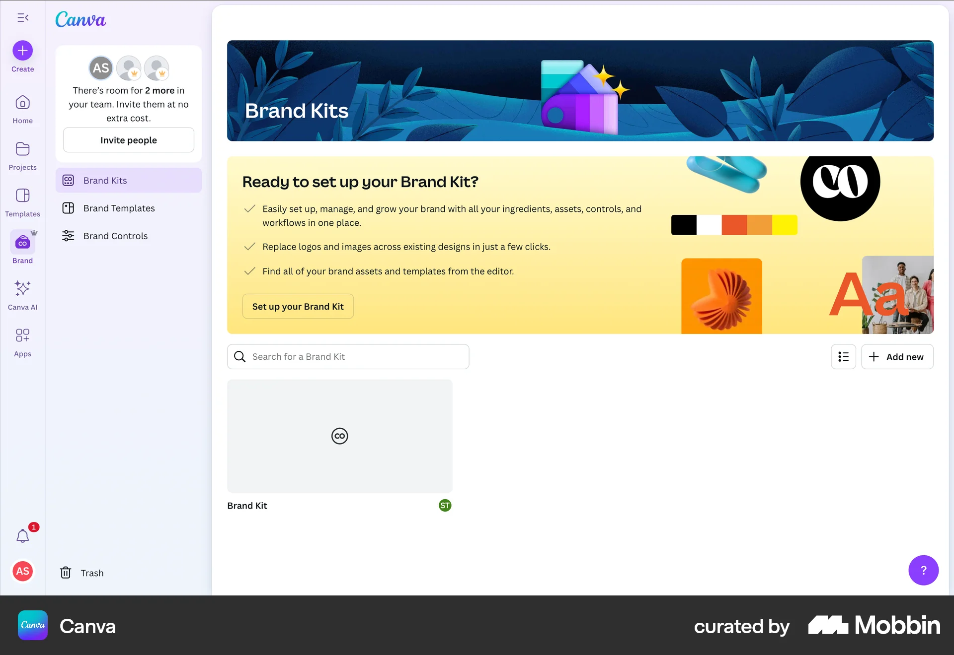 Canva Web Feature Info screen