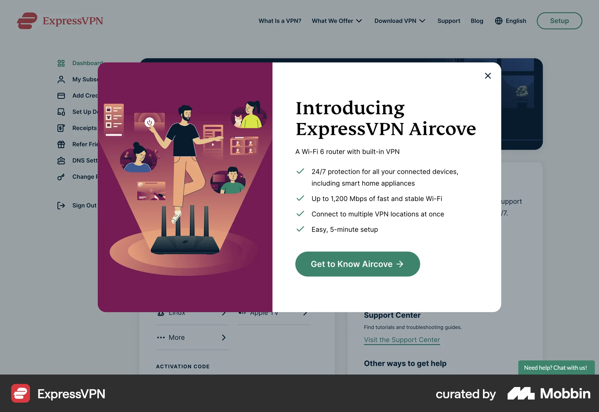 ExpressVPN screen