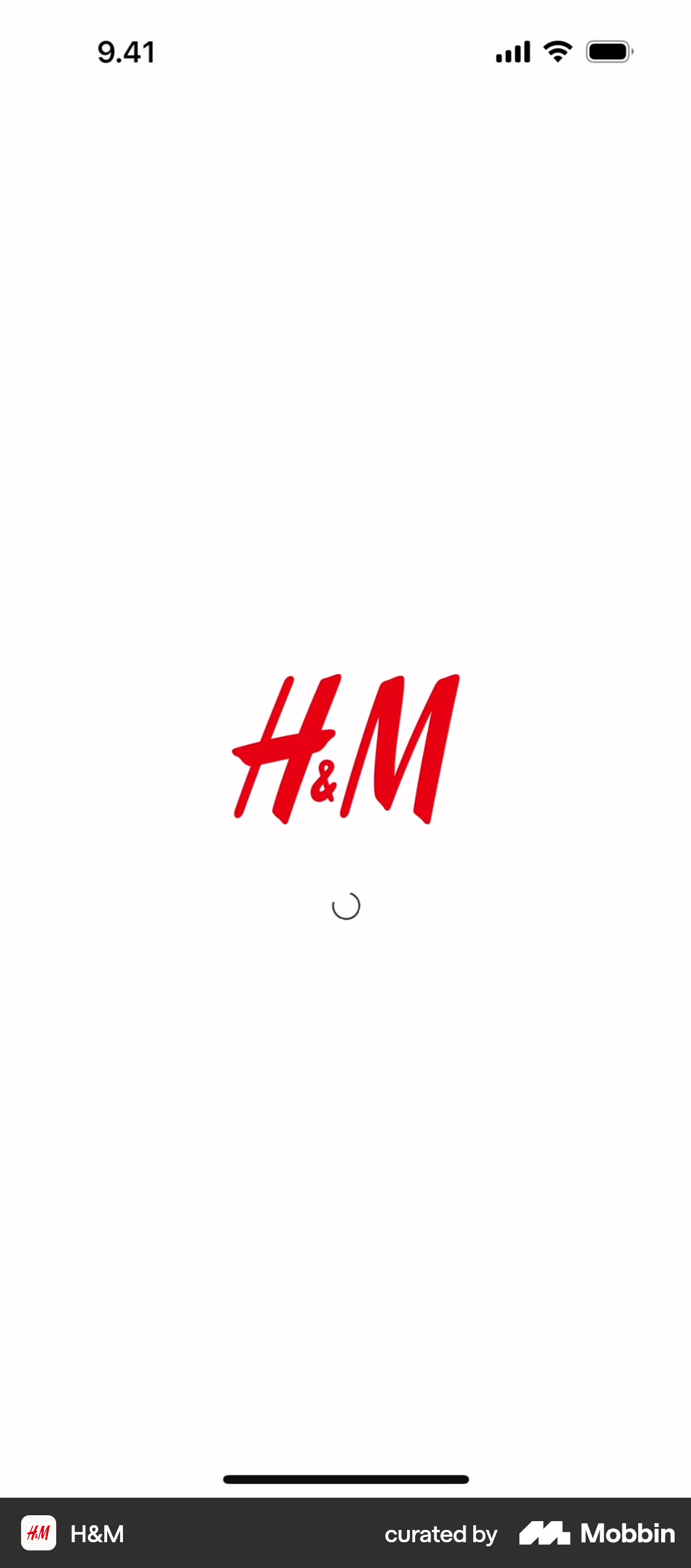 H&M iOS screen containing Spinner UI UI element
