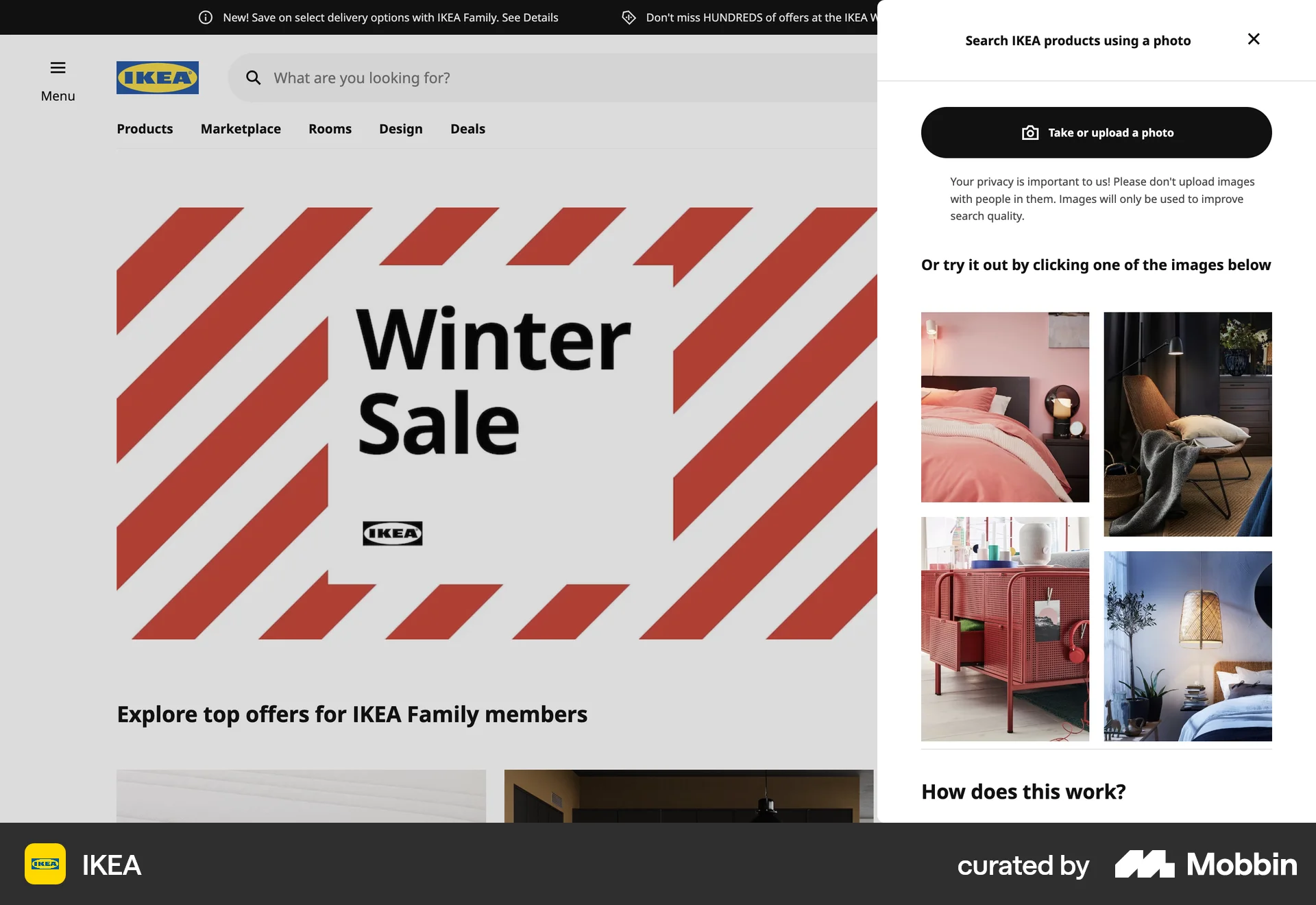 IKEA Web Search screen