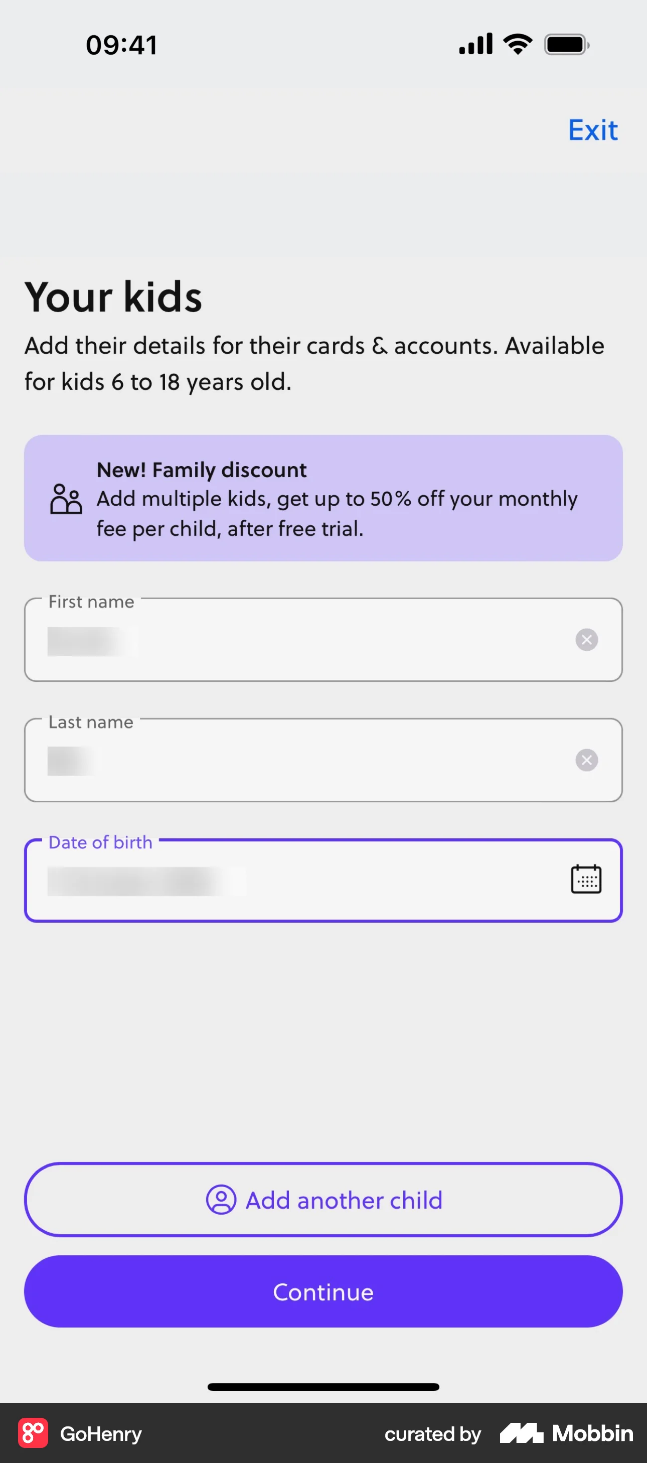 GoHenry iOS Promotions & Rewards screen