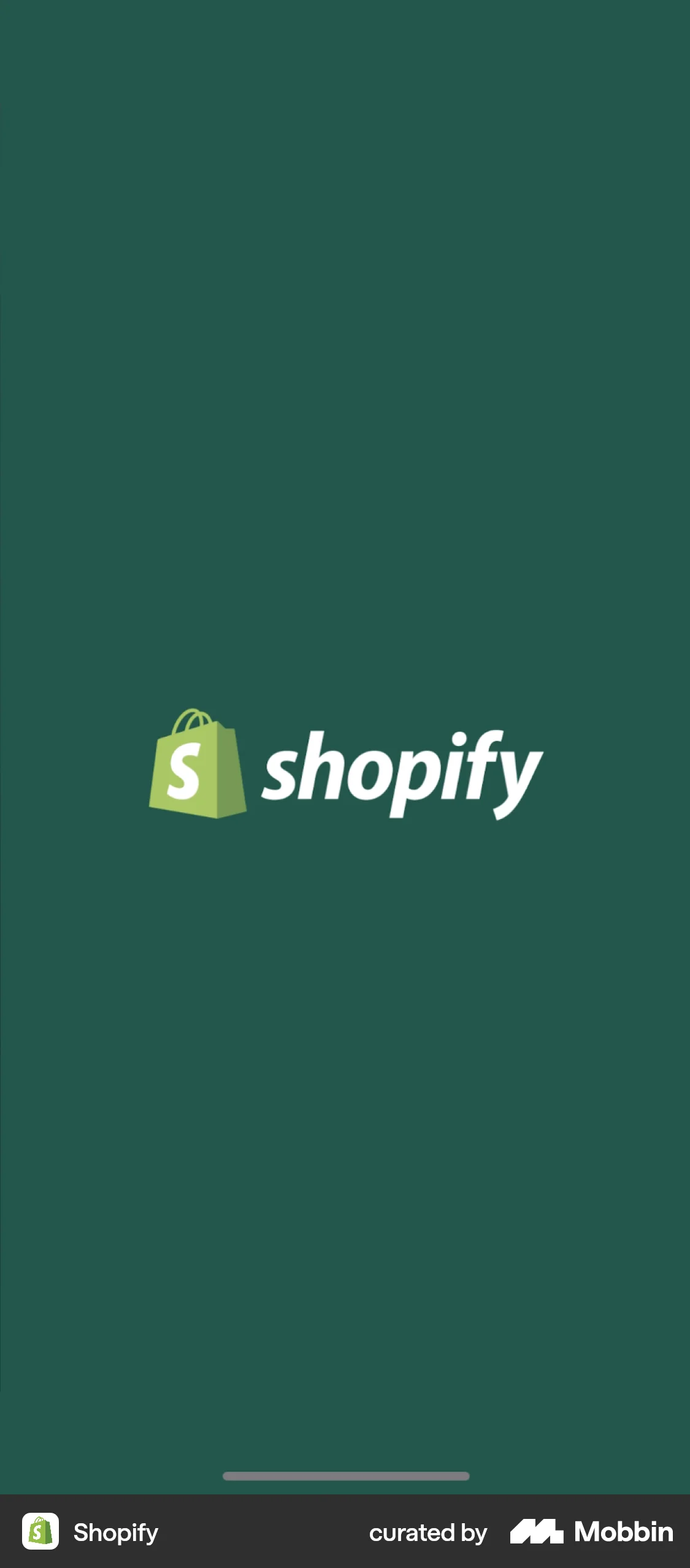 Shopify iOS Splash Screen screen