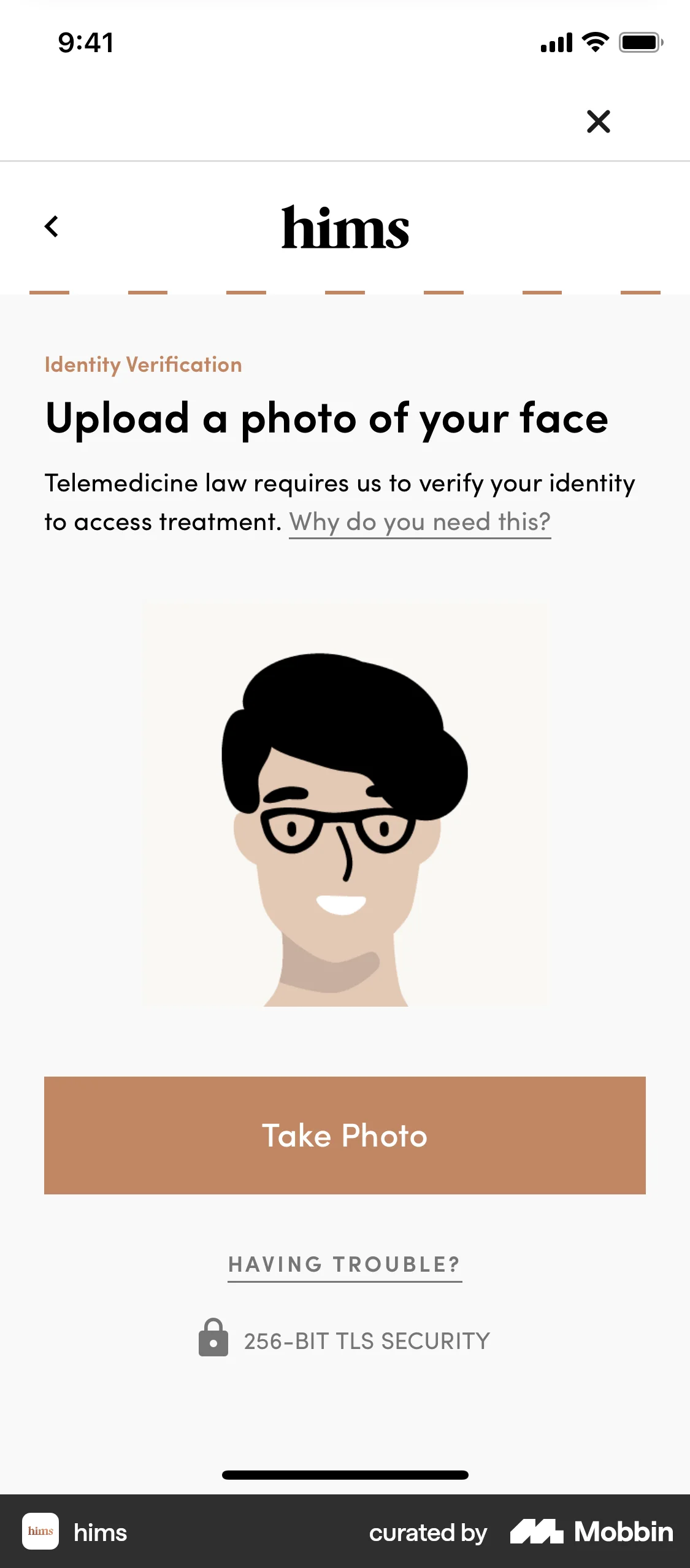 Hims iOS Upload & Download screen