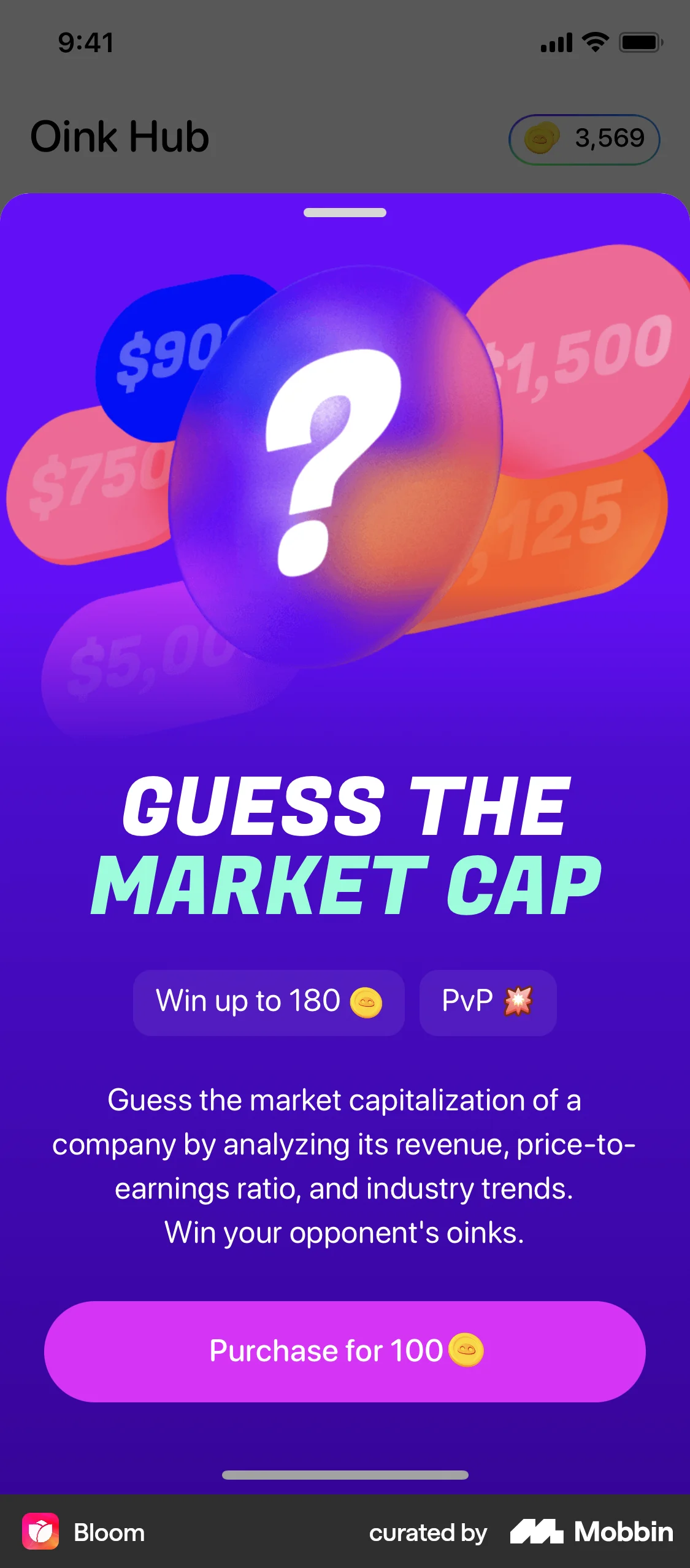 Bloom iOS Game UI screen