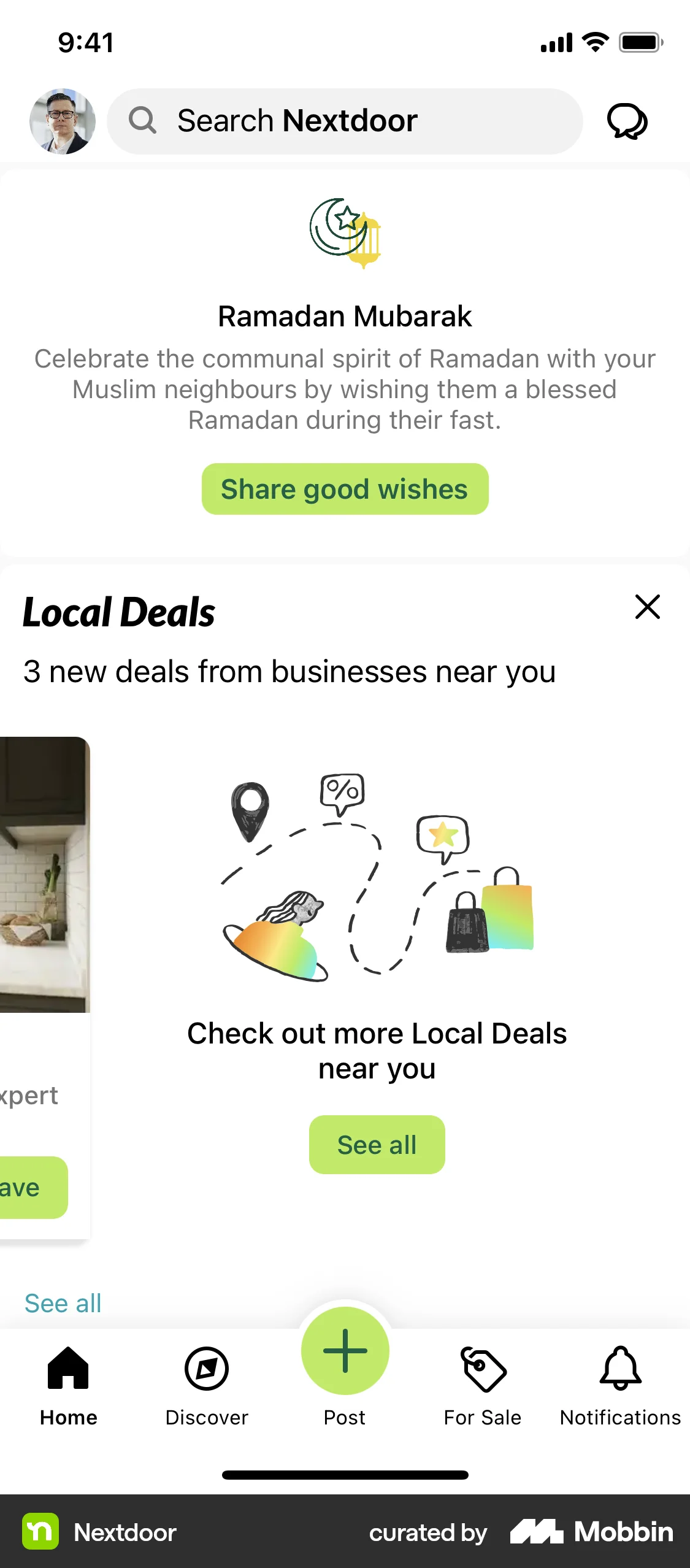Nextdoor iOS Real Estate App screen