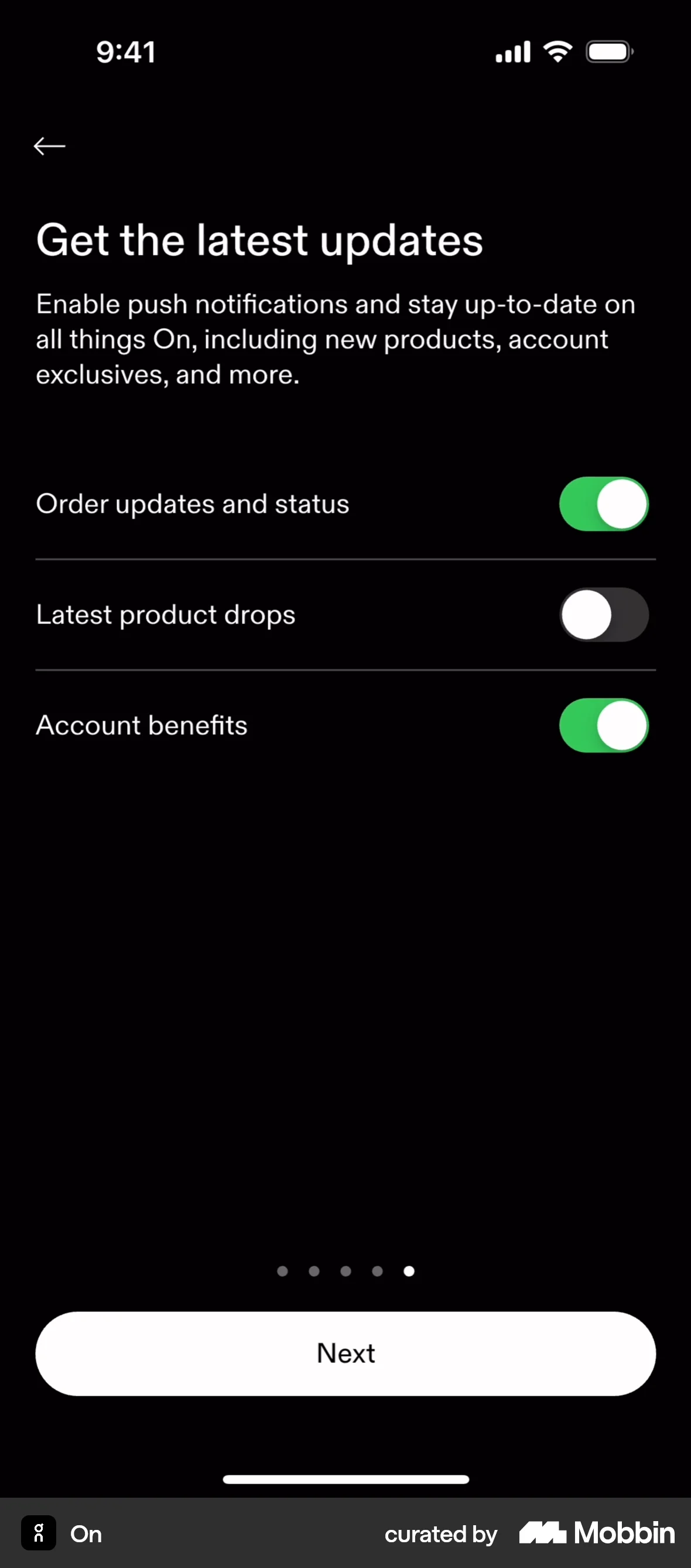 On iOS Settings & Preferences screen