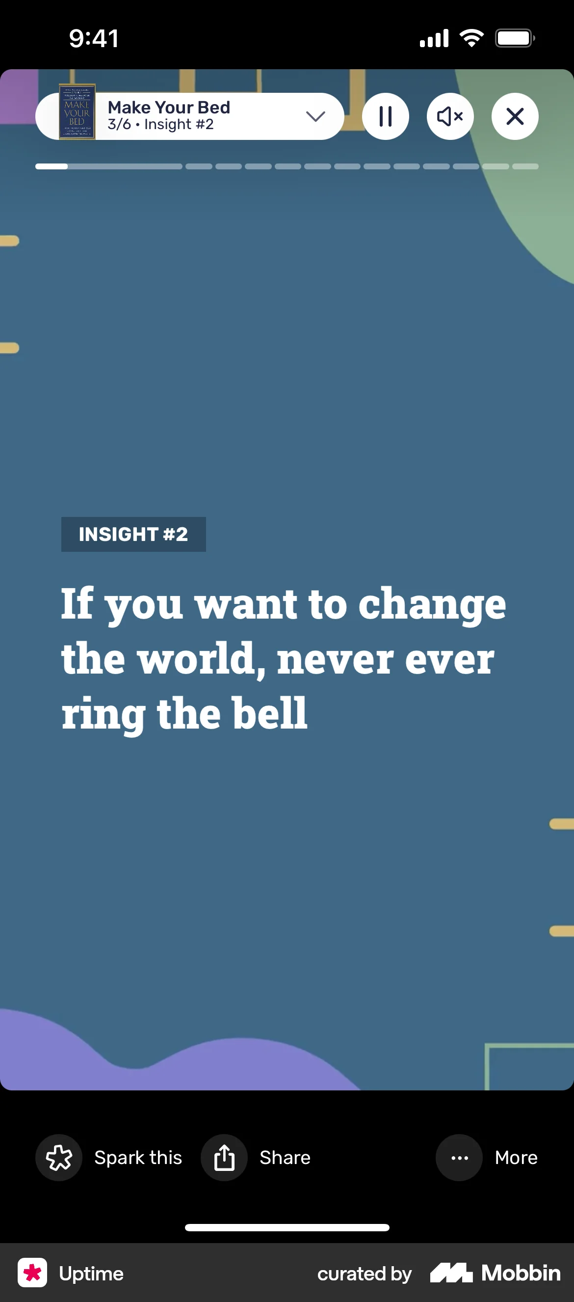 Uptime iOS Stories screen