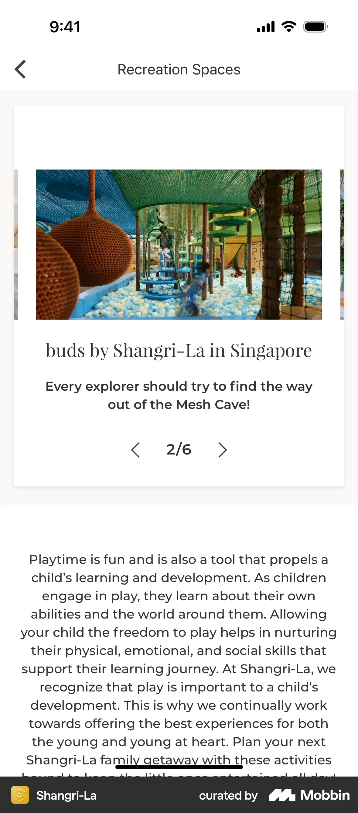Shangri-La Circle iOS Article Detail screen