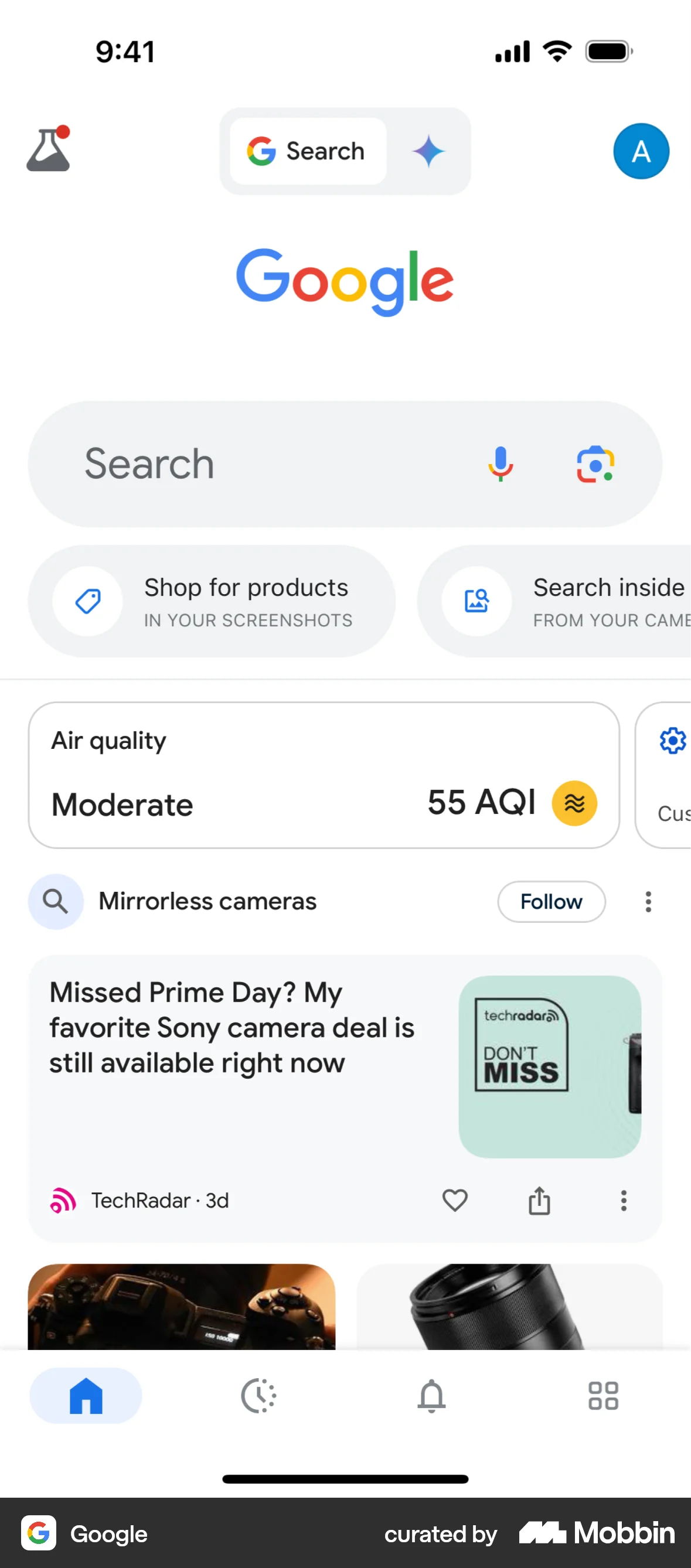 Google screen