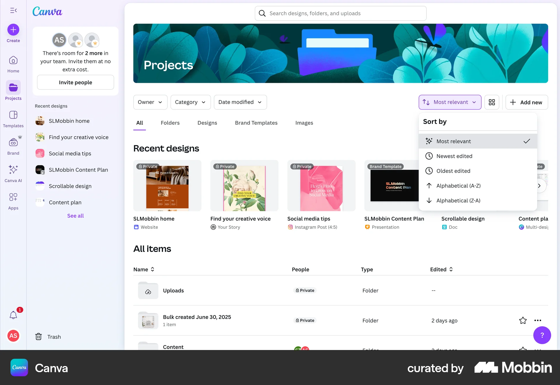Canva Web Photo & Video App screen