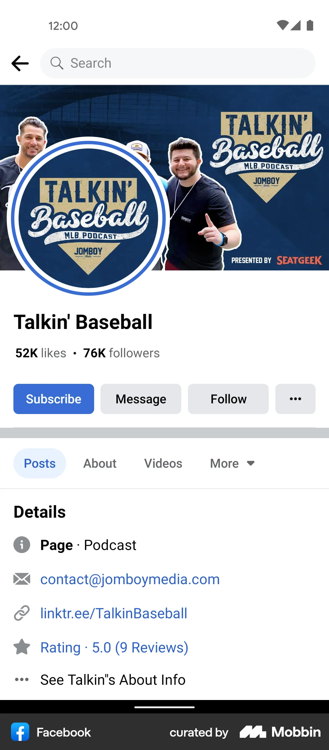Facebook Android Groups & Community screen