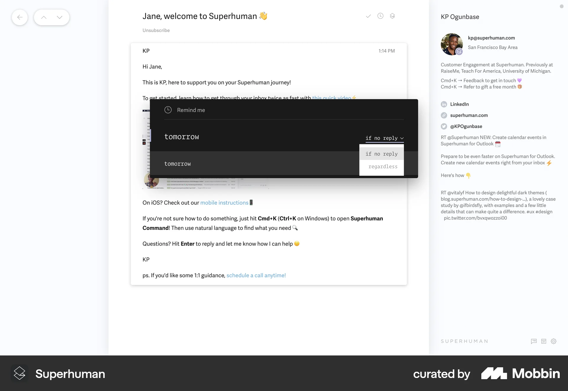 Superhuman Mail screen