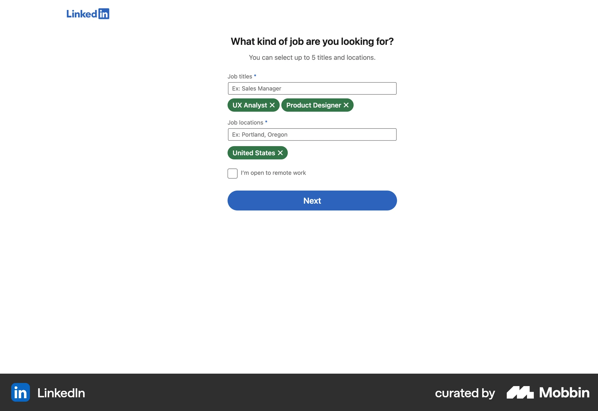LinkedIn Web Jobs & Recruitment App screen