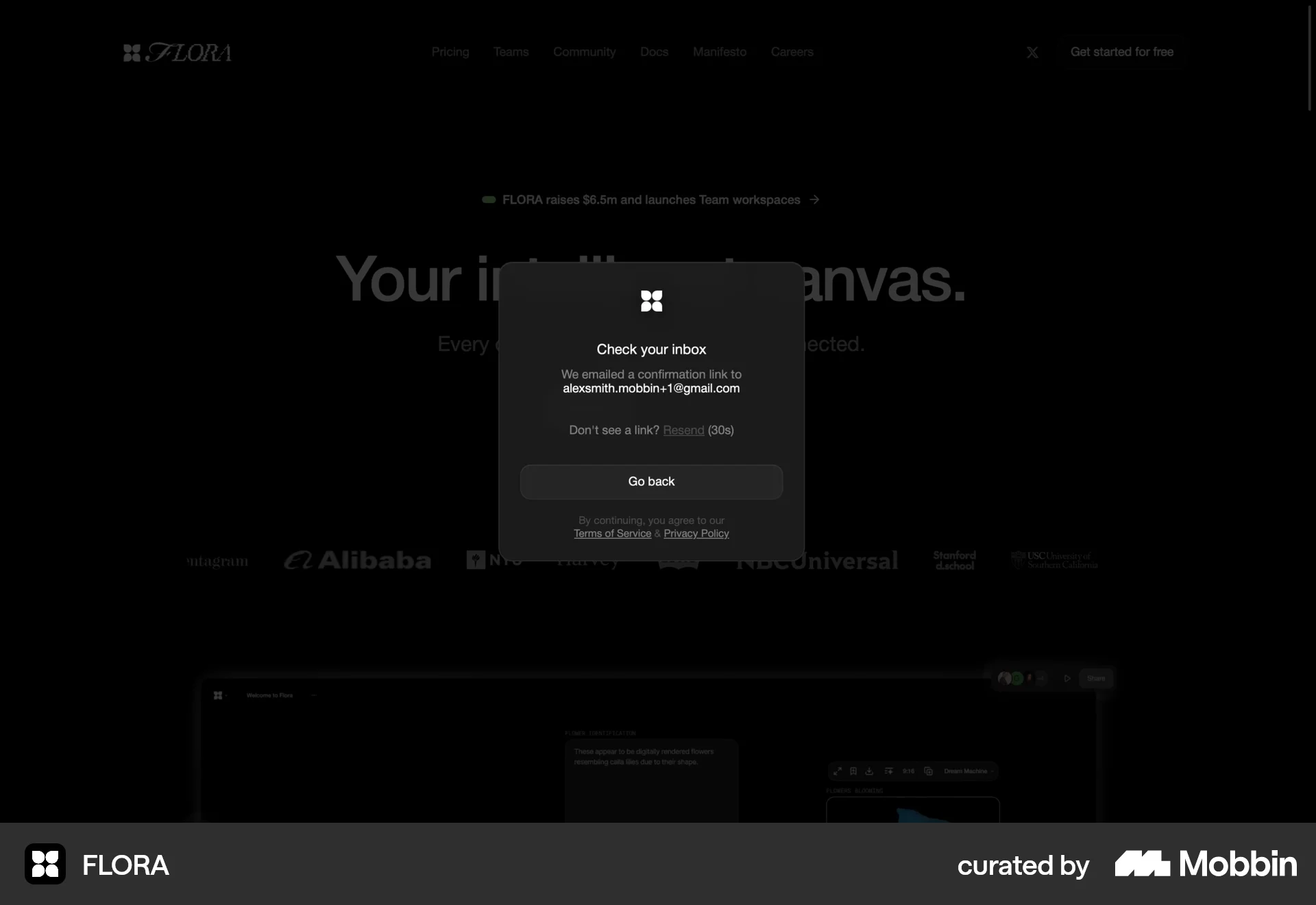 FLORA Web Timer & Clock screen
