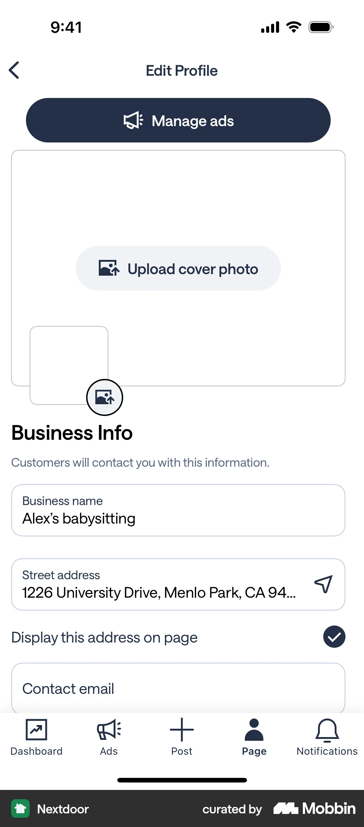 Nextdoor iOS Upload & Download screen