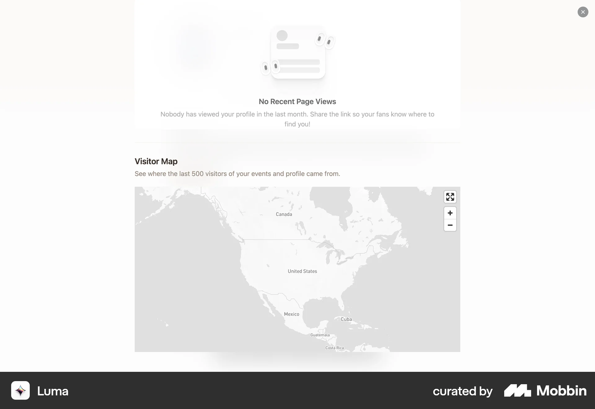Luma Web Map screen