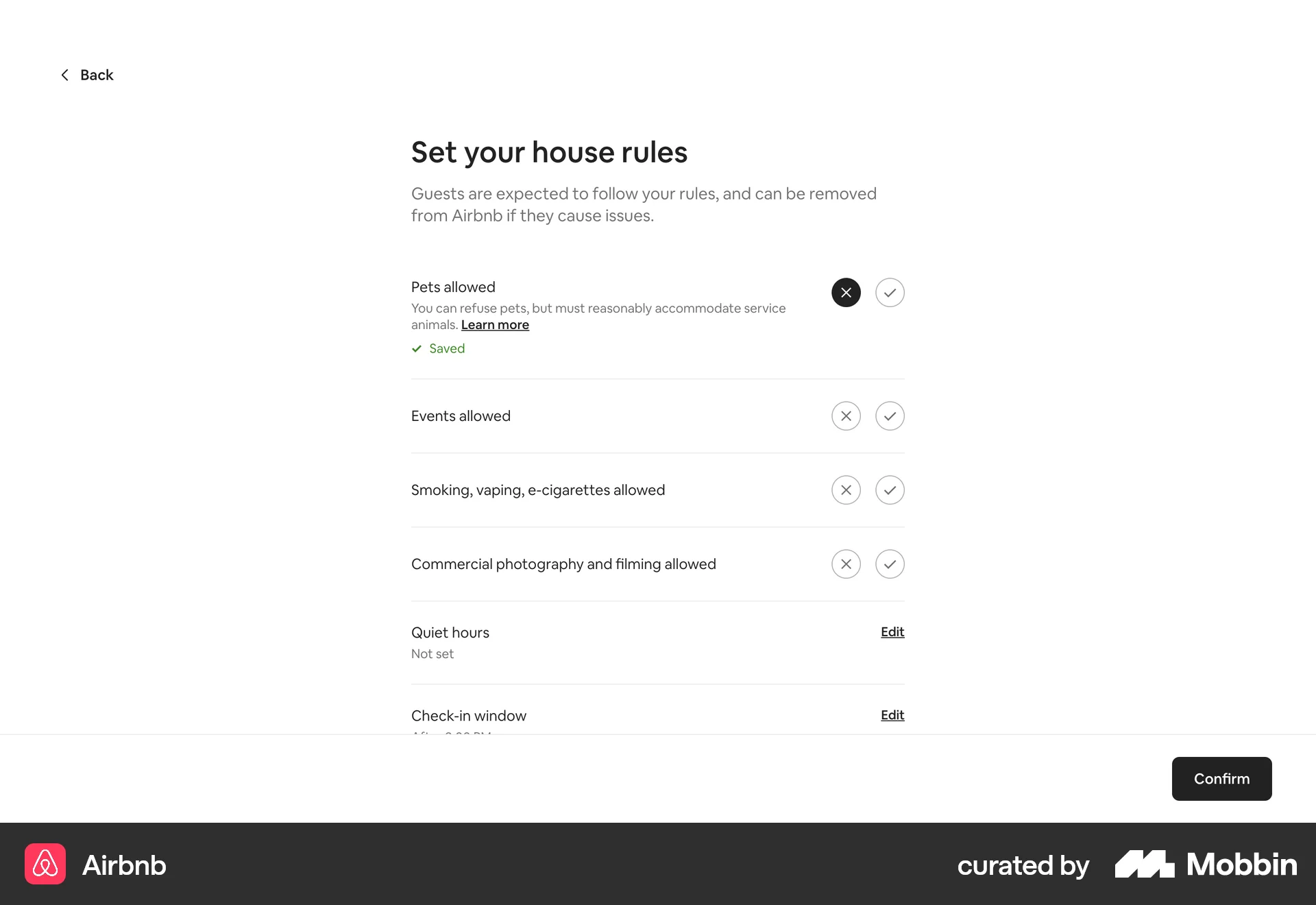 Airbnb Web Set screen