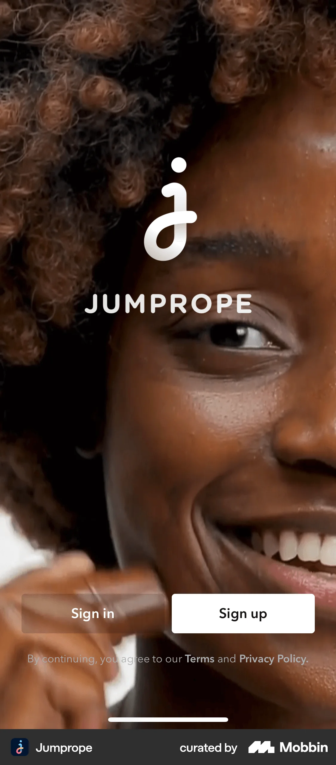 Jumprope iOS Photo & Video App screen