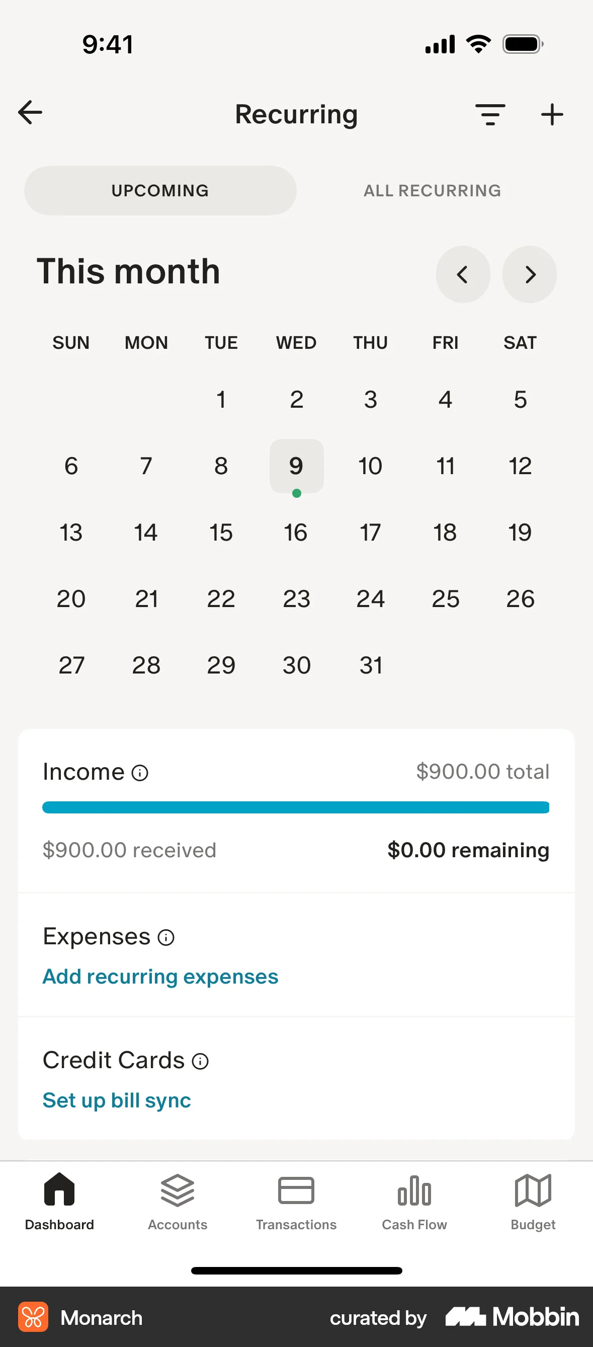 Monarch iOS Progress screen