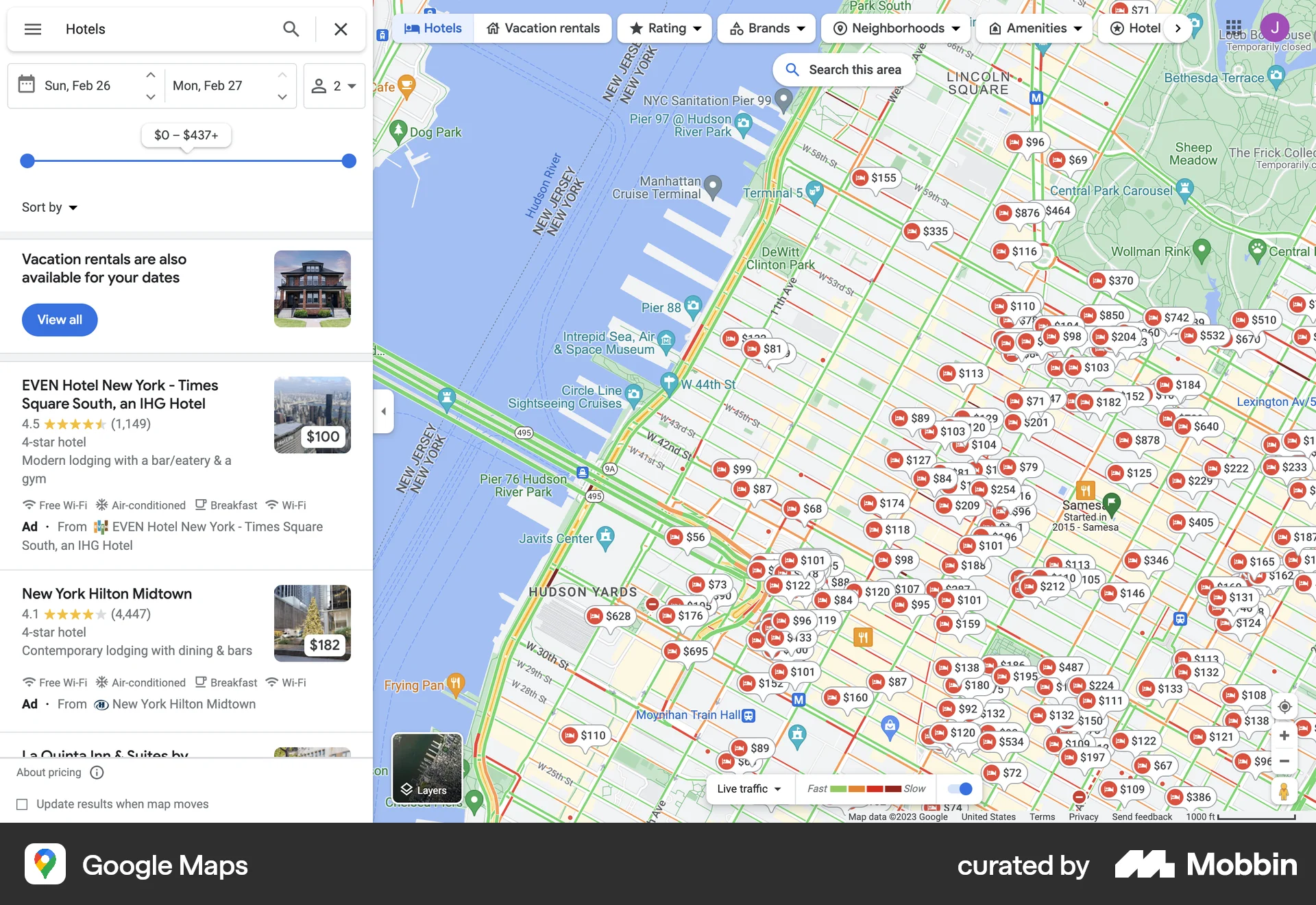 Google Maps Web screen containing Map Pin UI element
