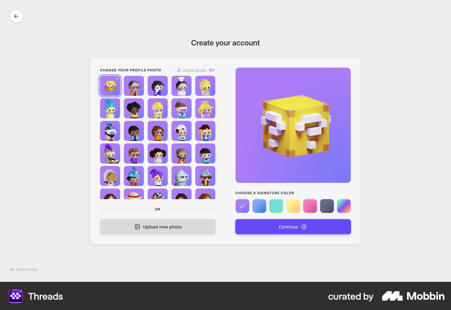 Threads Web Audio Player screen