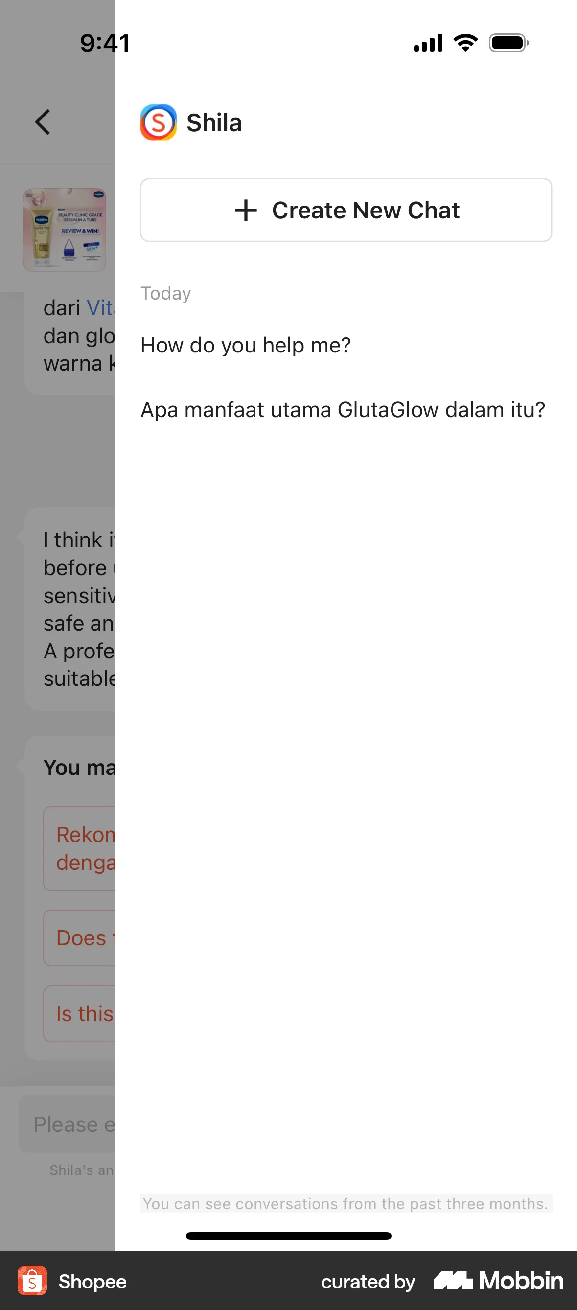 Shopee iOS Chat Detail screen