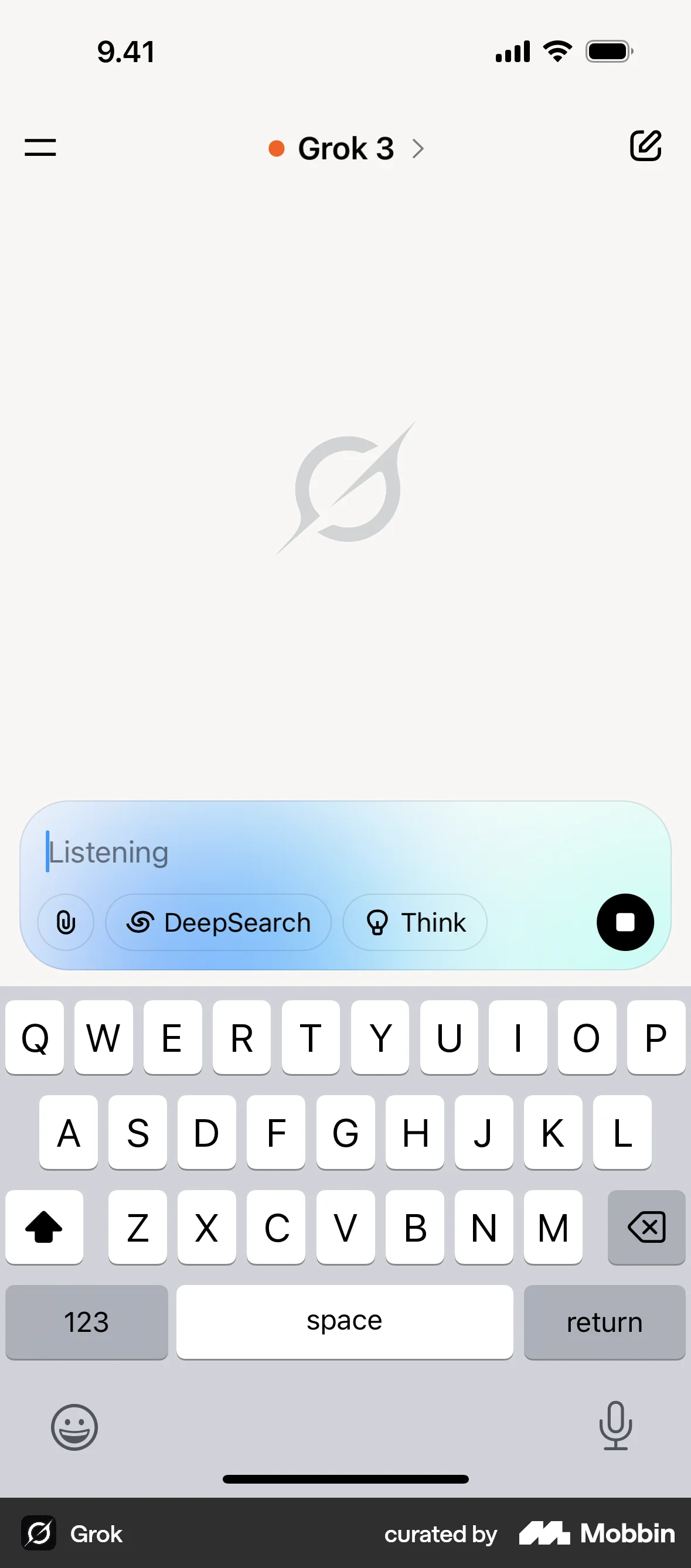 Grok iOS Audio & Video Recorder screen