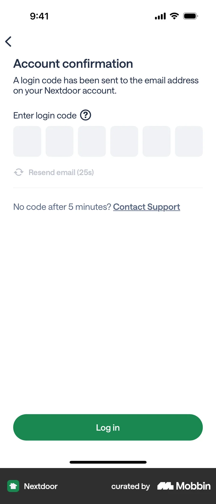 Ios Confirmation Alert Nextdoor iOS Account Confirmation | Mobbin