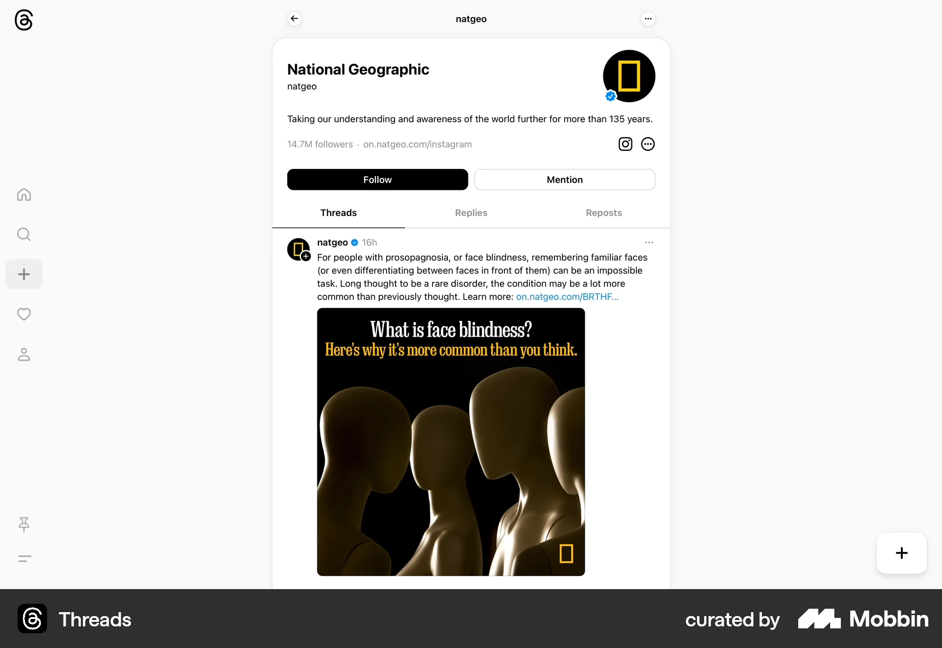 Threads Web Social Networking App screen