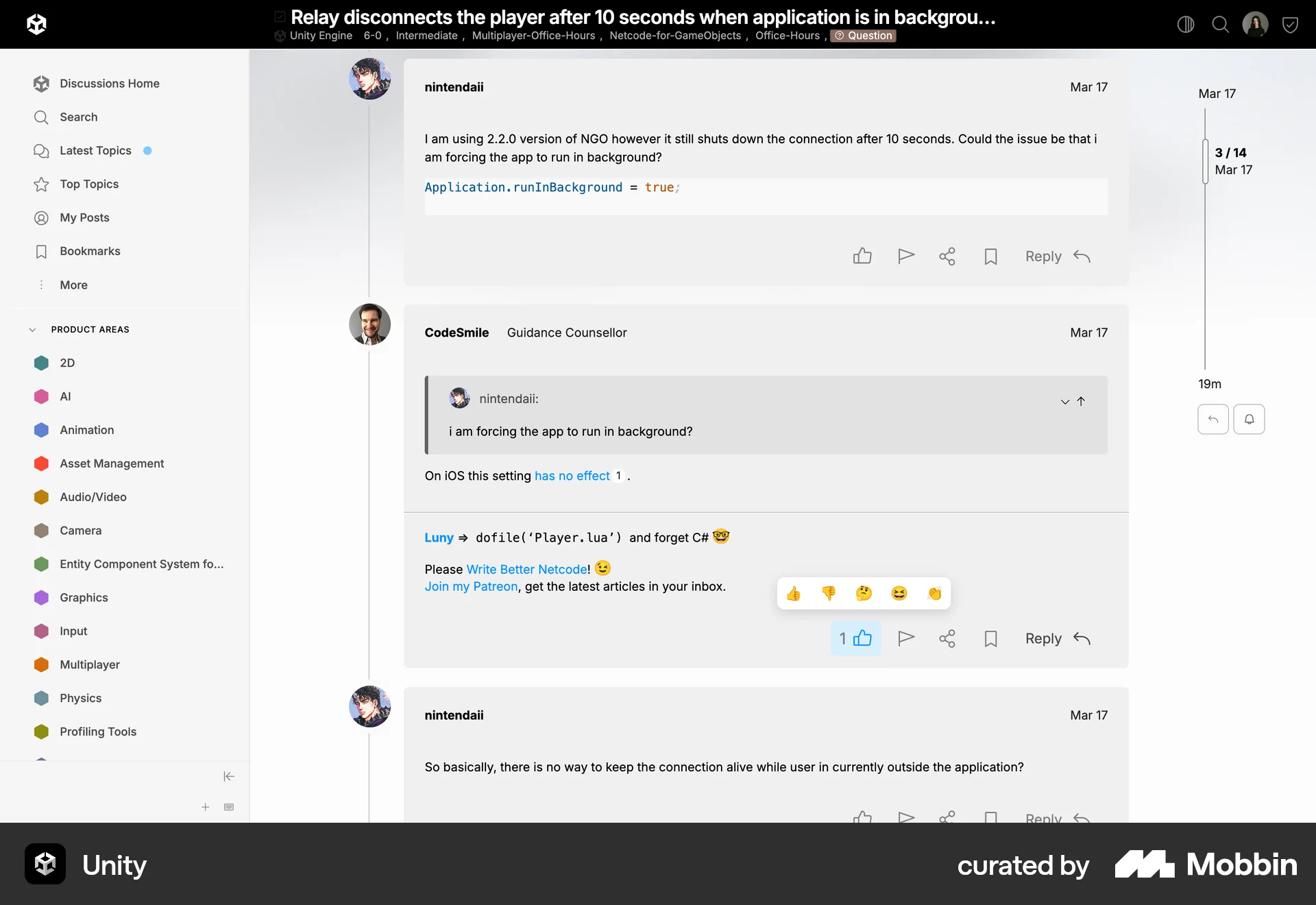 Unity Web Like & Upvote screen