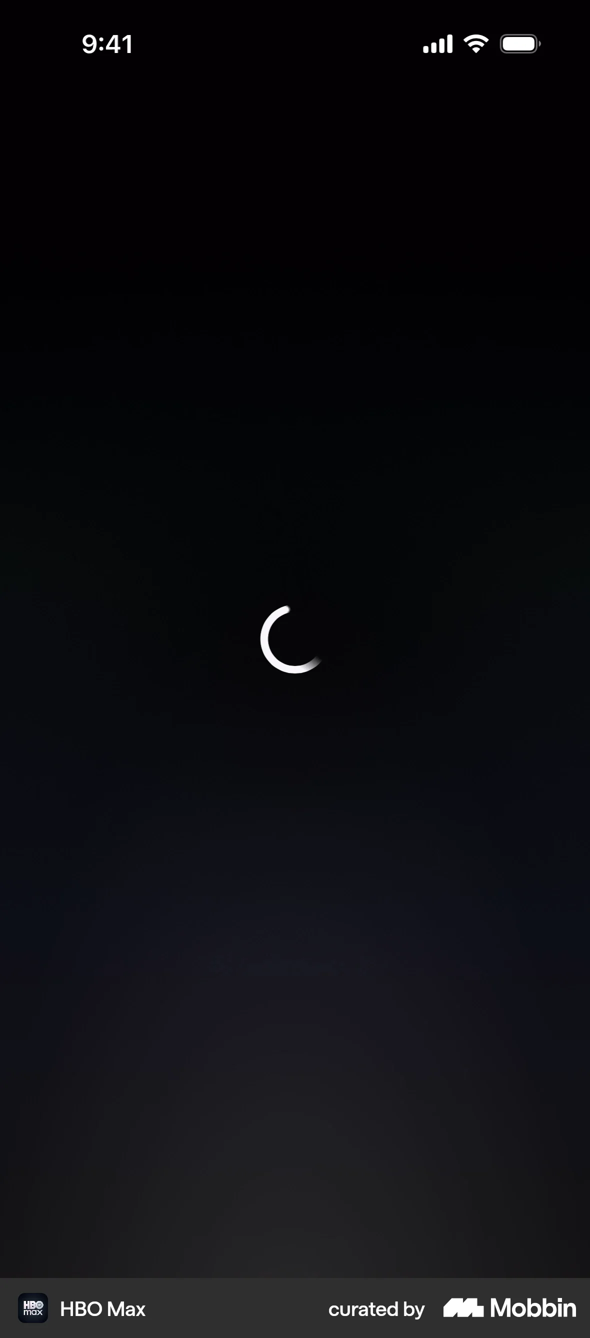 HBO Max Onboarding screen