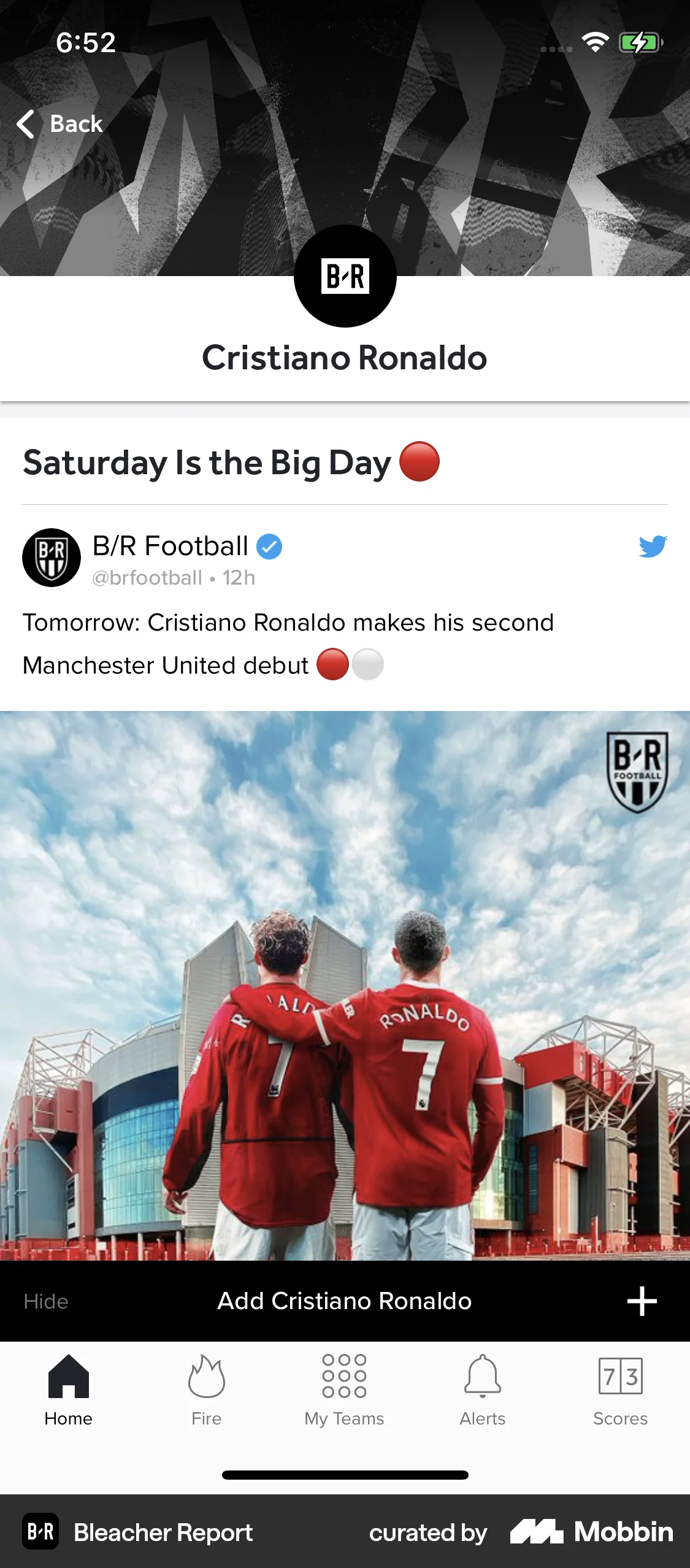 Bleacher Report screen