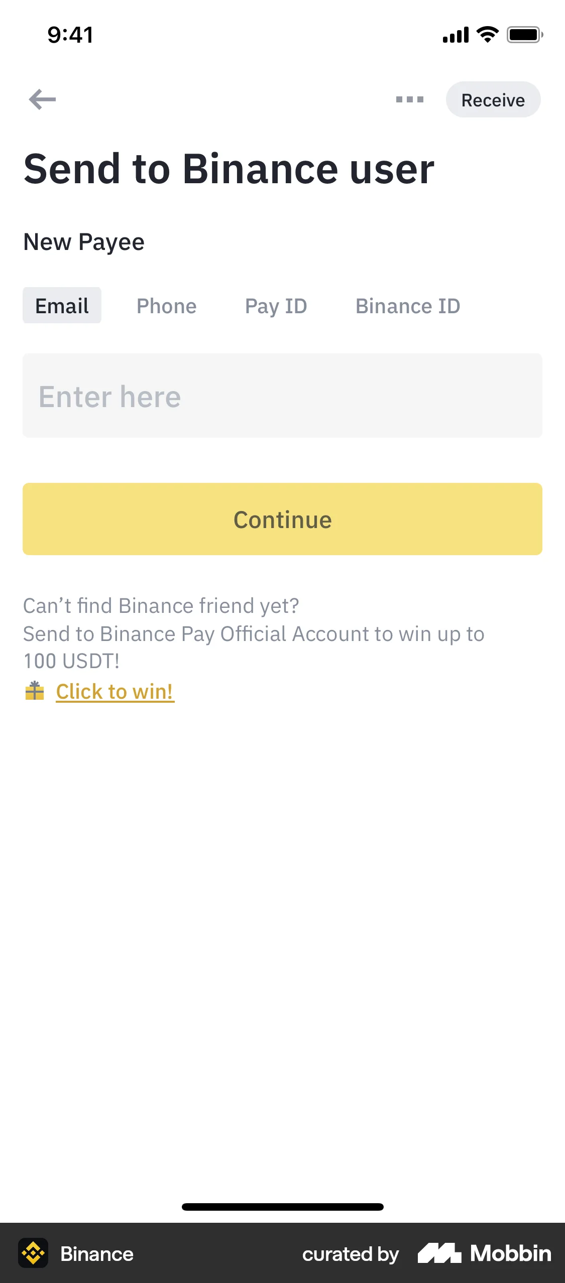 Binance screen