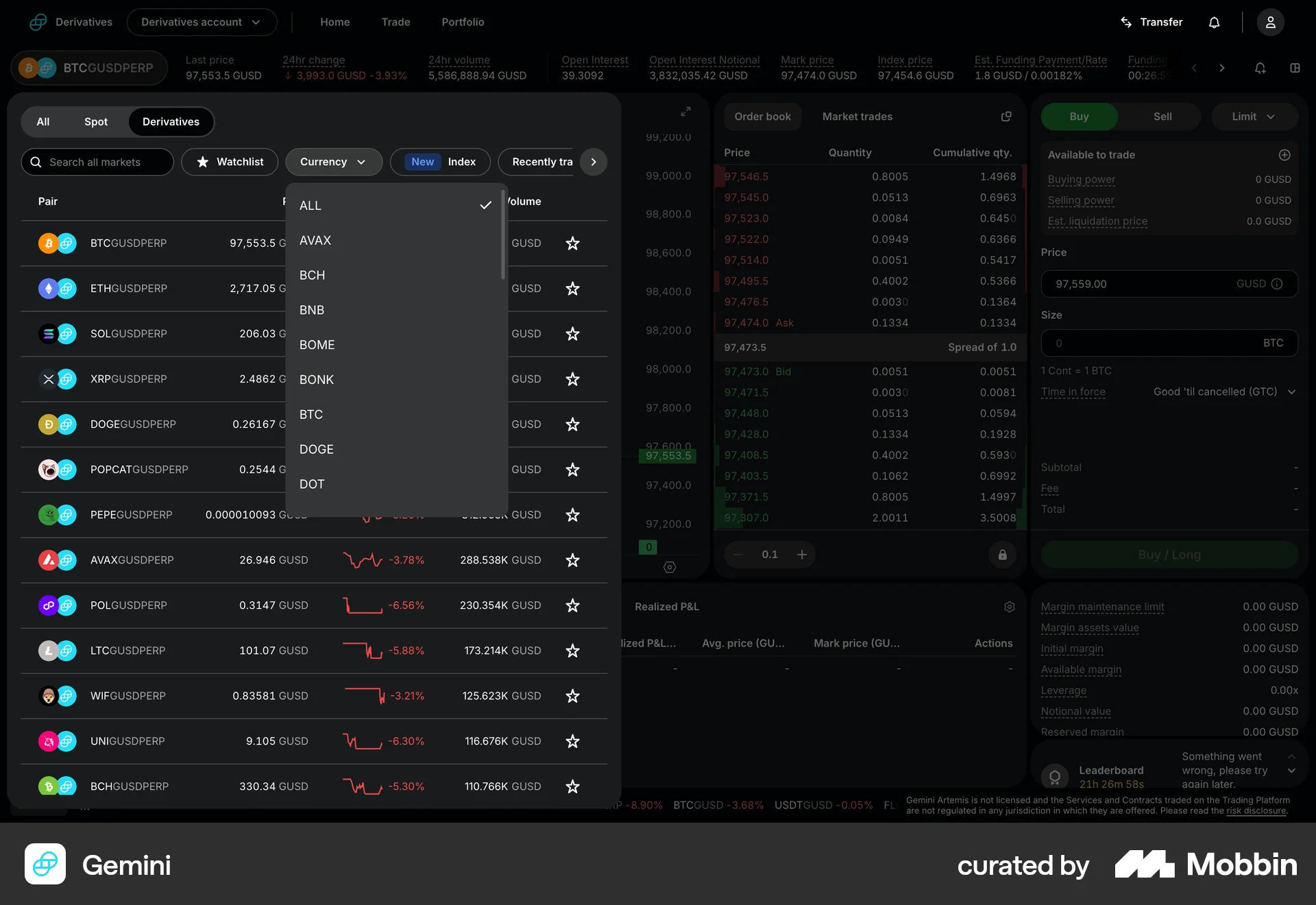 Gemini Web screen containing Select UI element