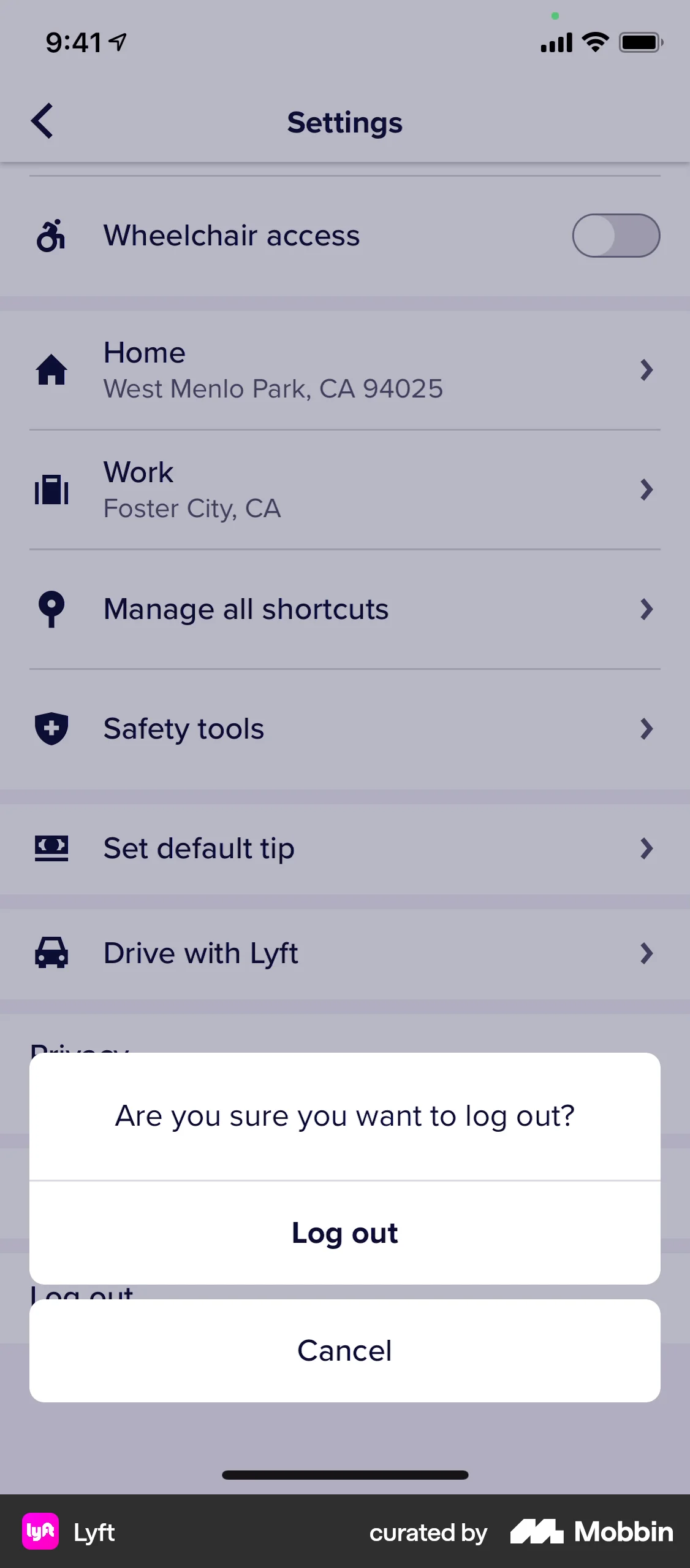 Lyft screen