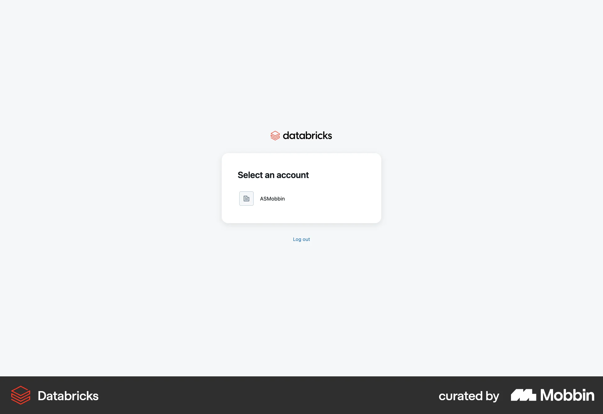Databricks Web Select screen