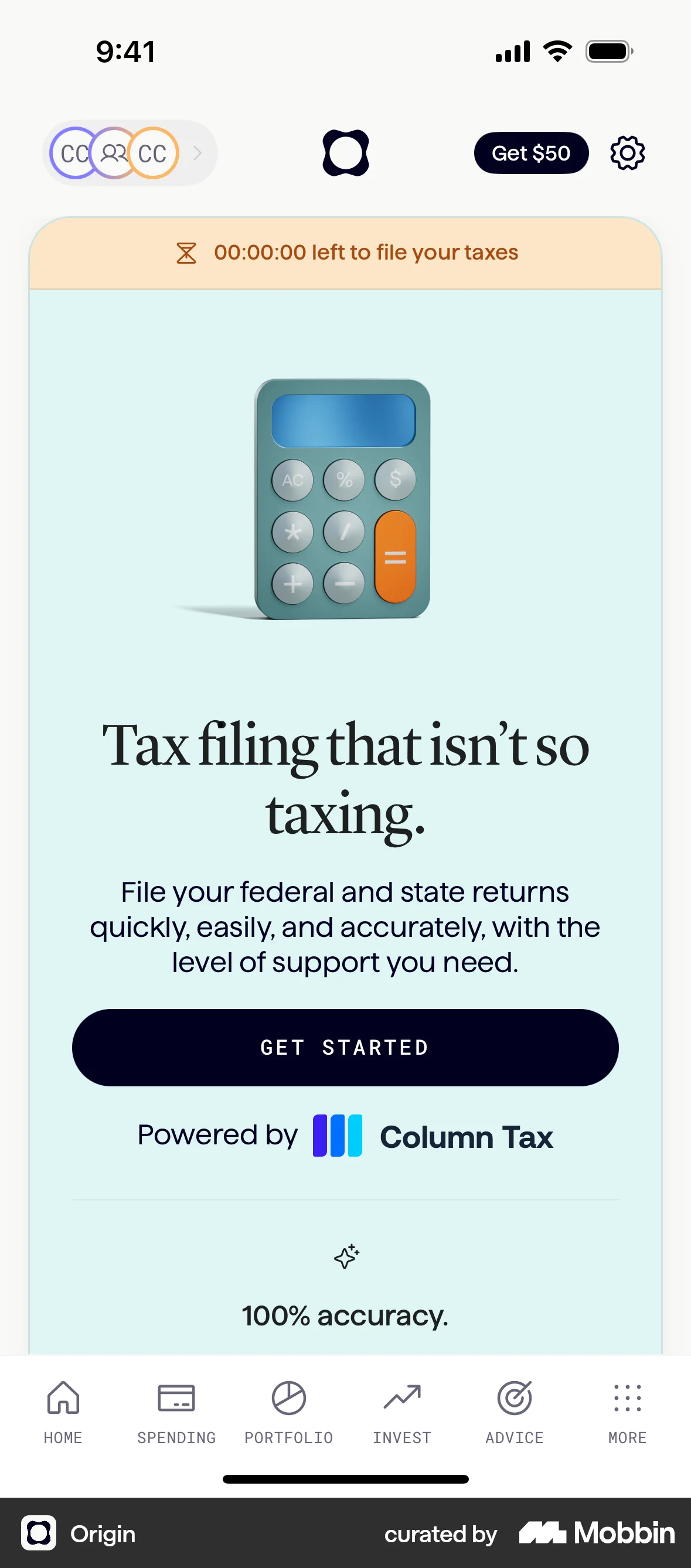Origin iOS Timer & Clock screen