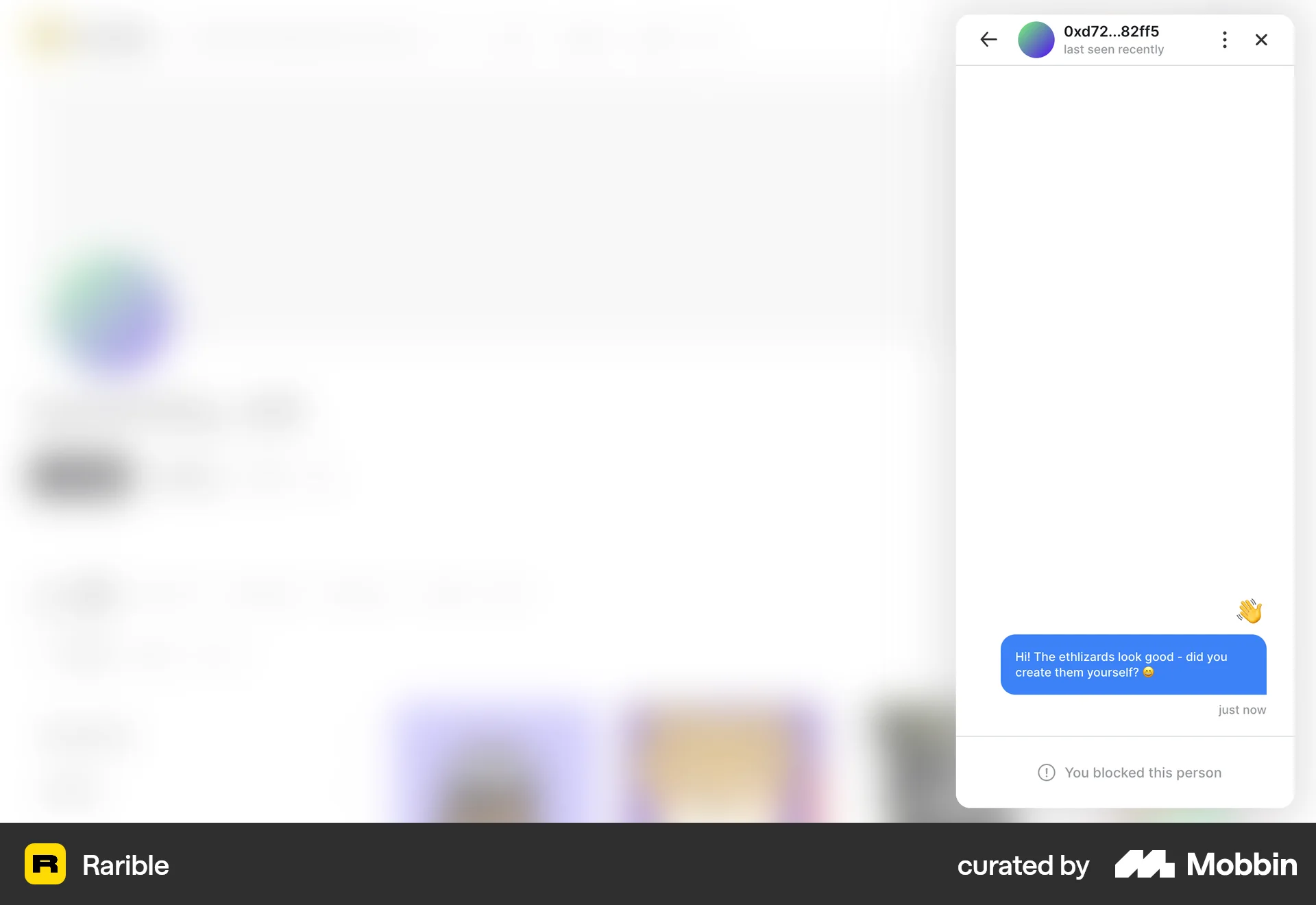Rarible Web Ban & Block screen