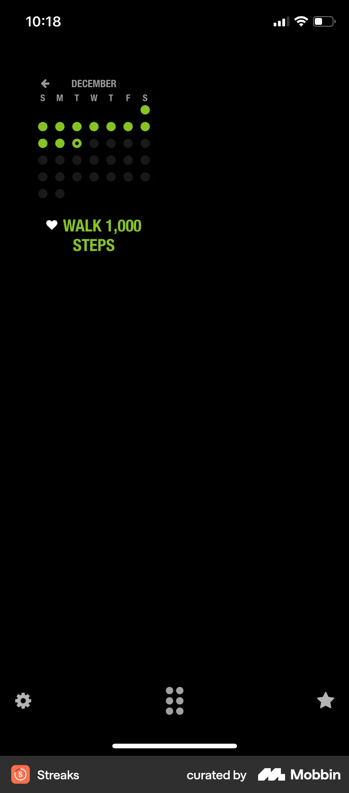 Streaks iOS Note Detail screen