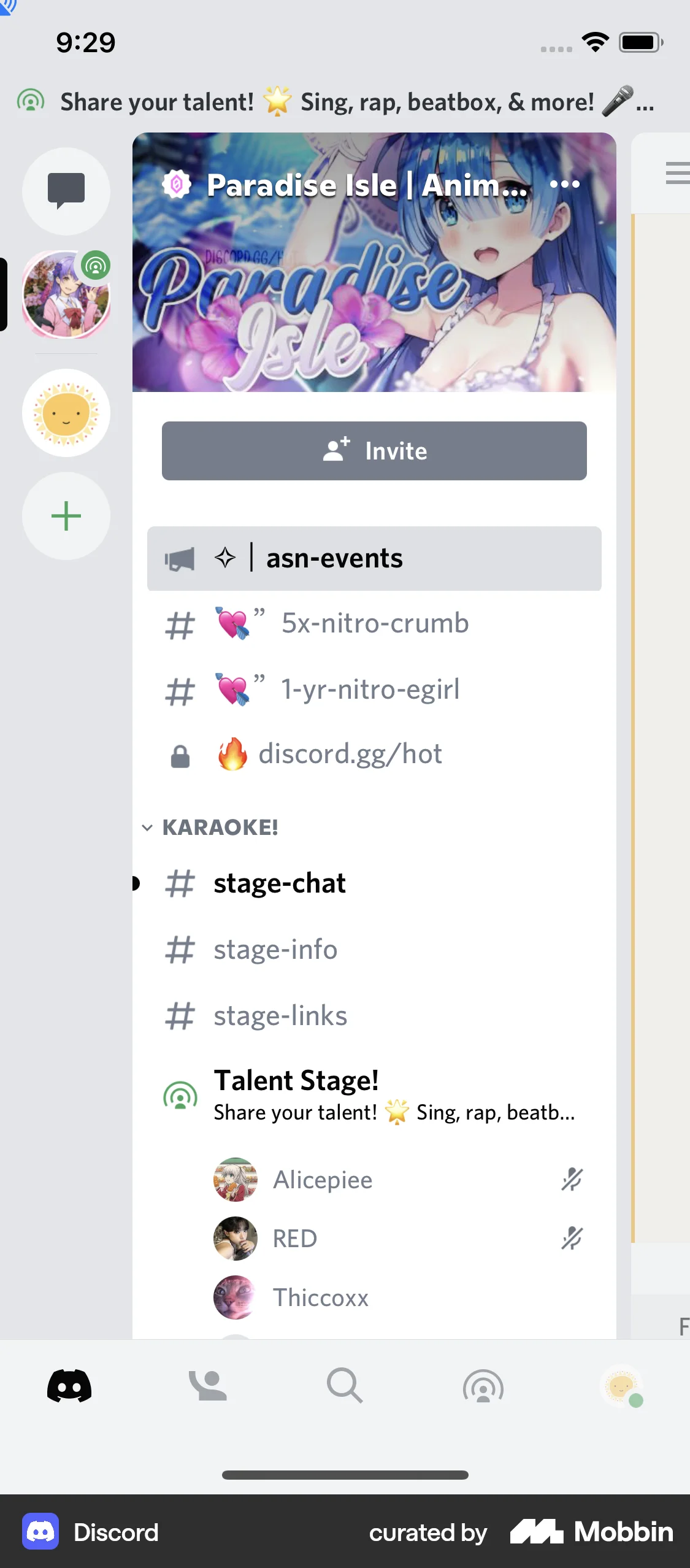 Discord iOS Groups & Community screen