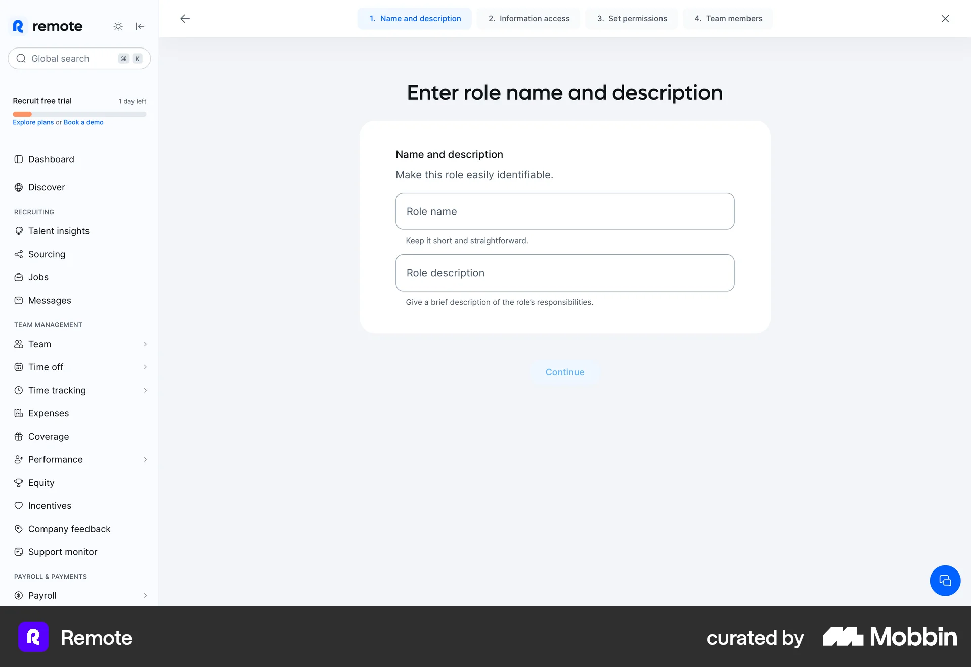 Remote Web Wizard UI screen