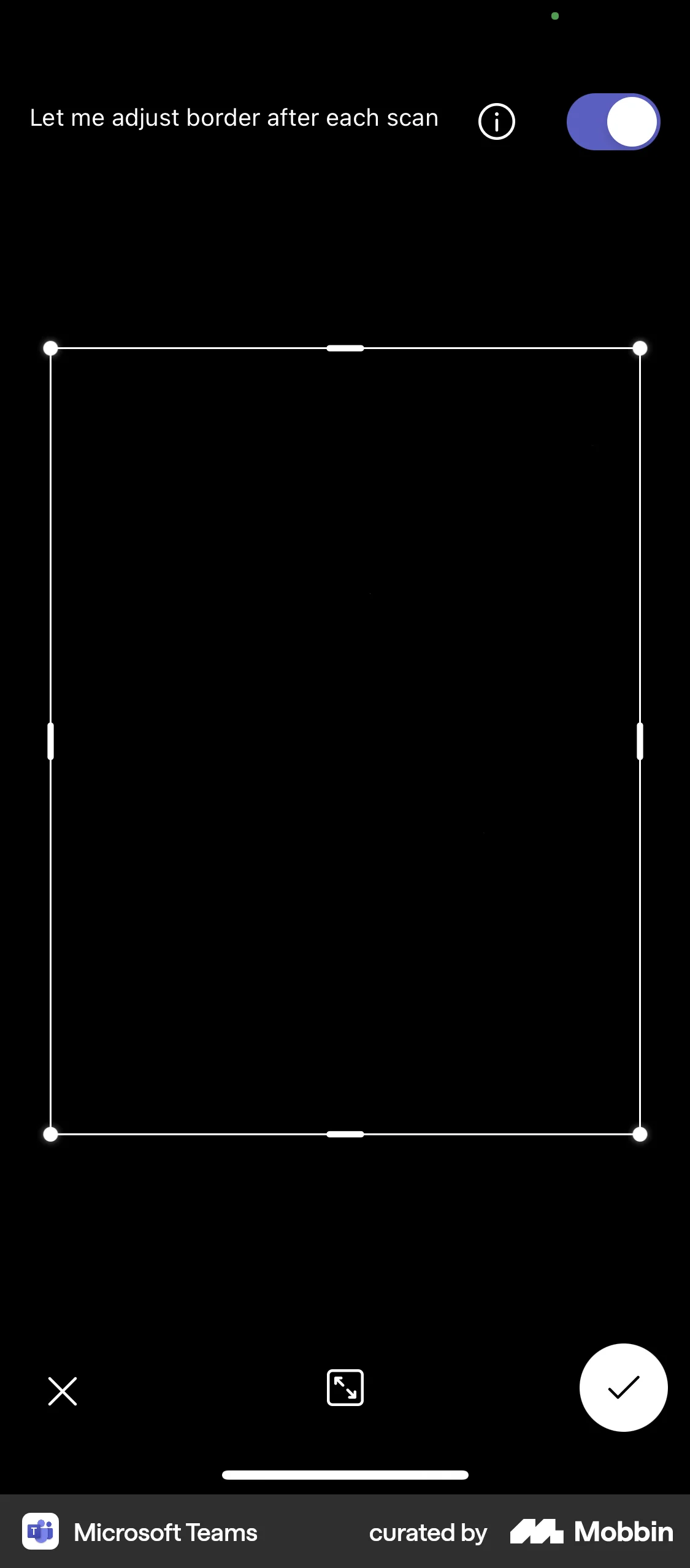 Microsoft Teams iOS Media Editor screen