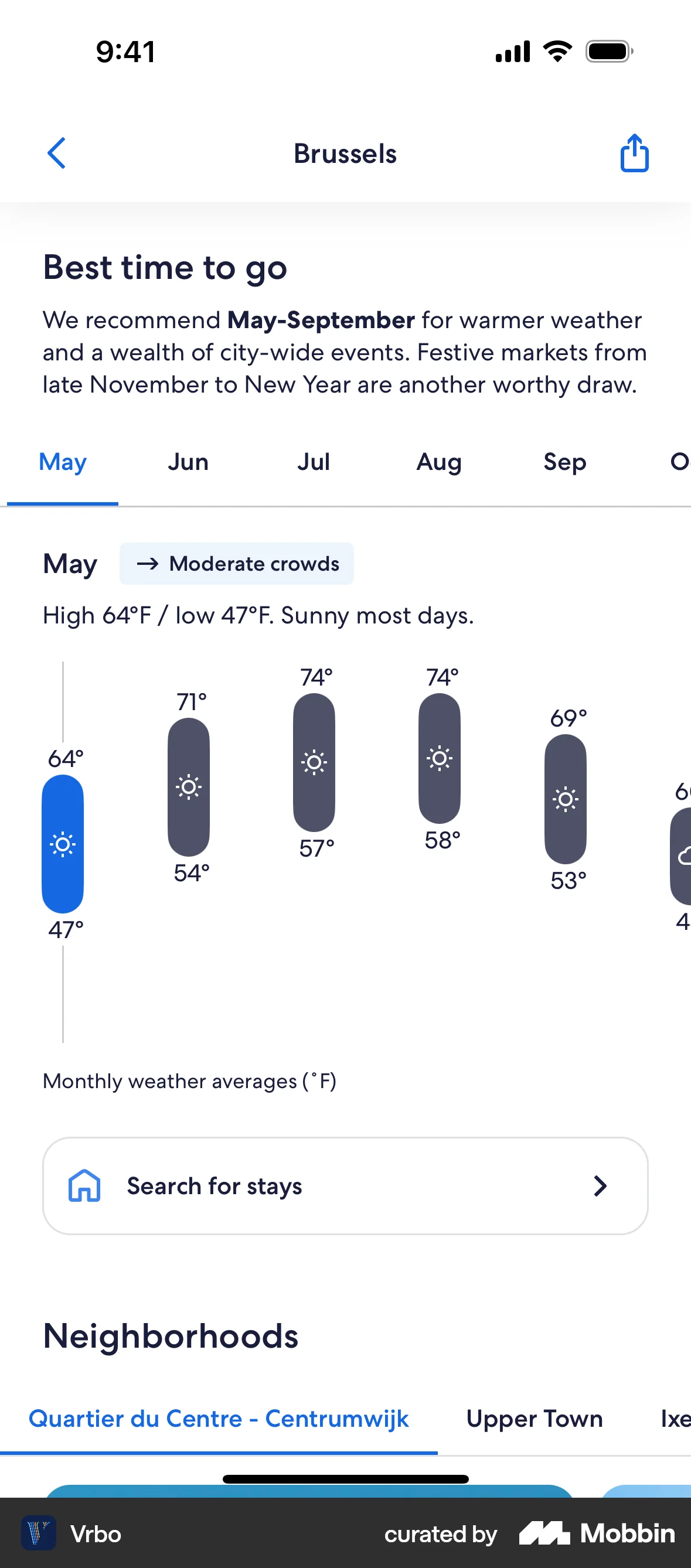 Vrbo iOS Real Estate App screen