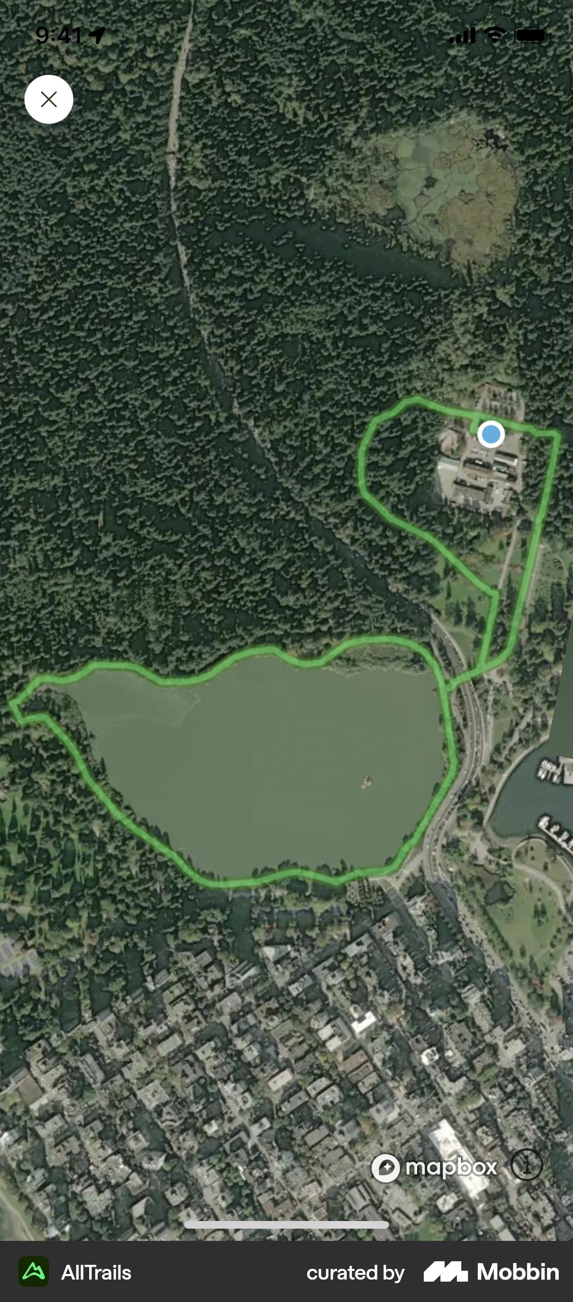 AllTrails iOS Video Player screen