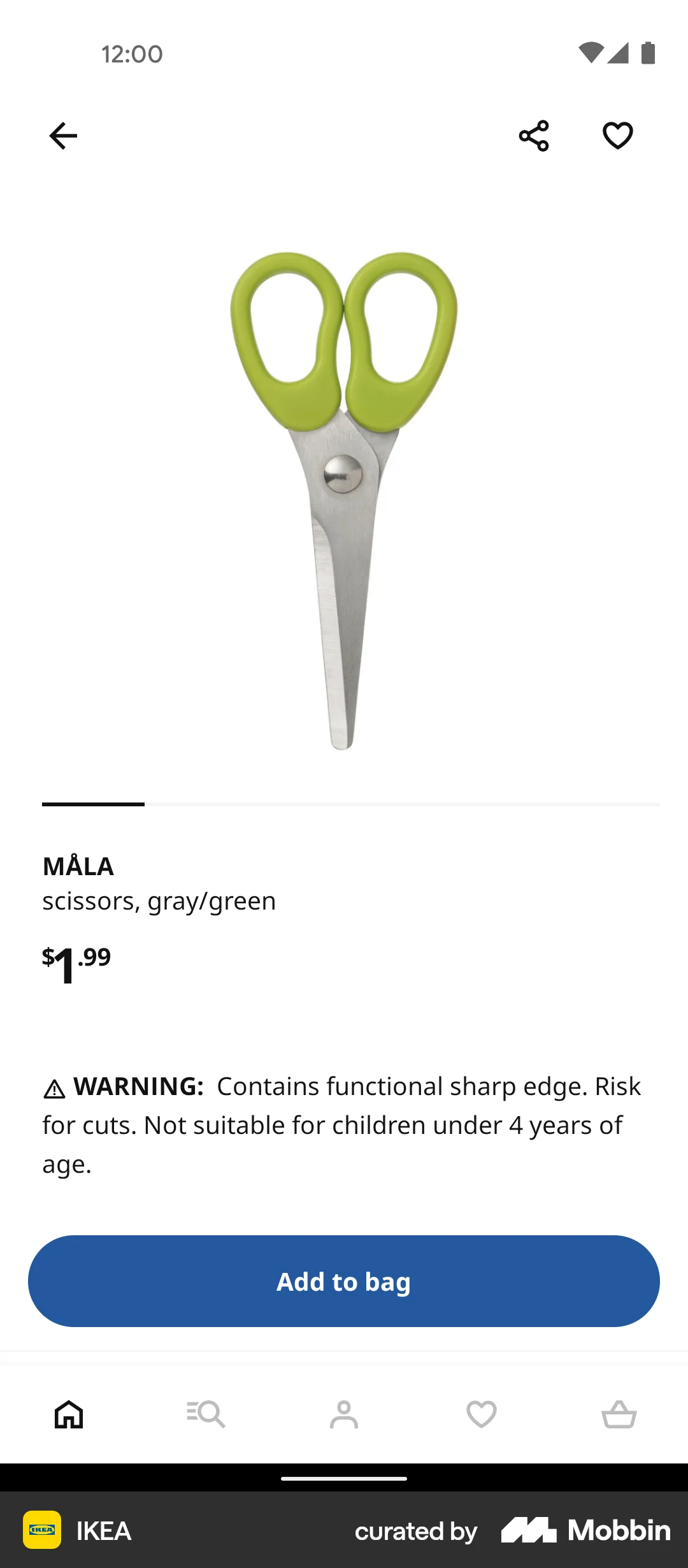 IKEA Android Product Detail screen