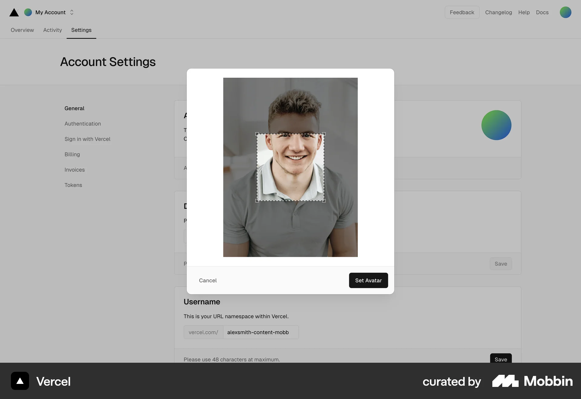 Vercel Web Media Editor screen