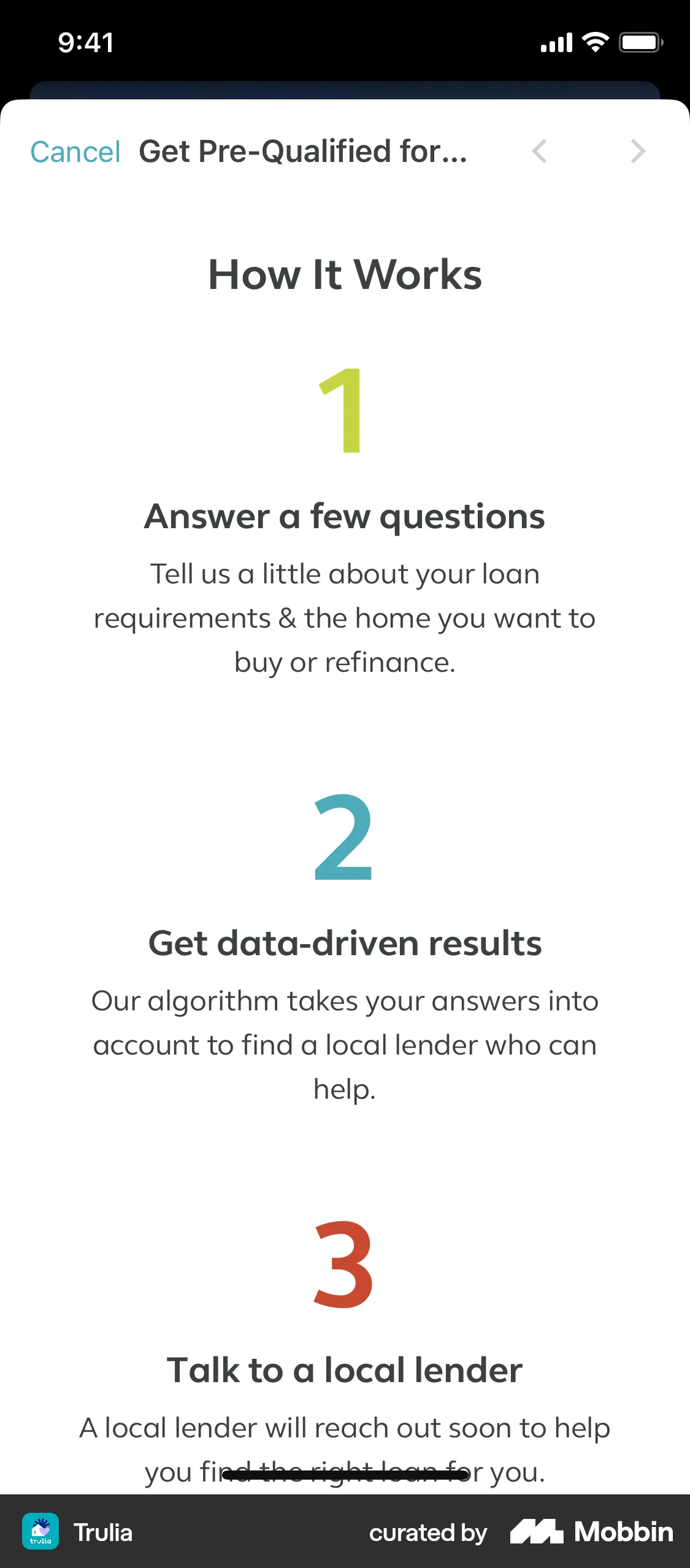 Trulia iOS Browser screen