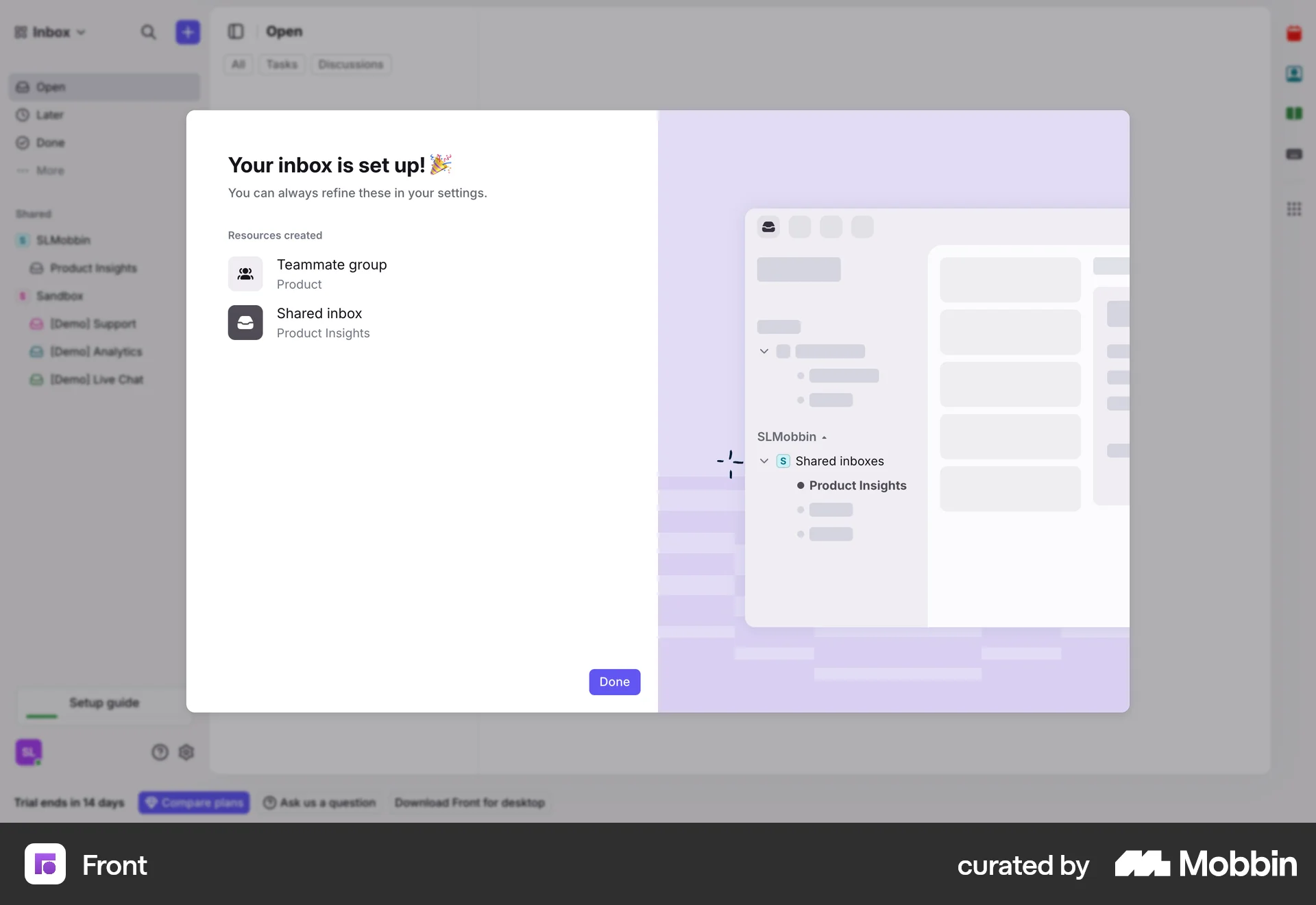 Front Web Acknowledgement & Success screen