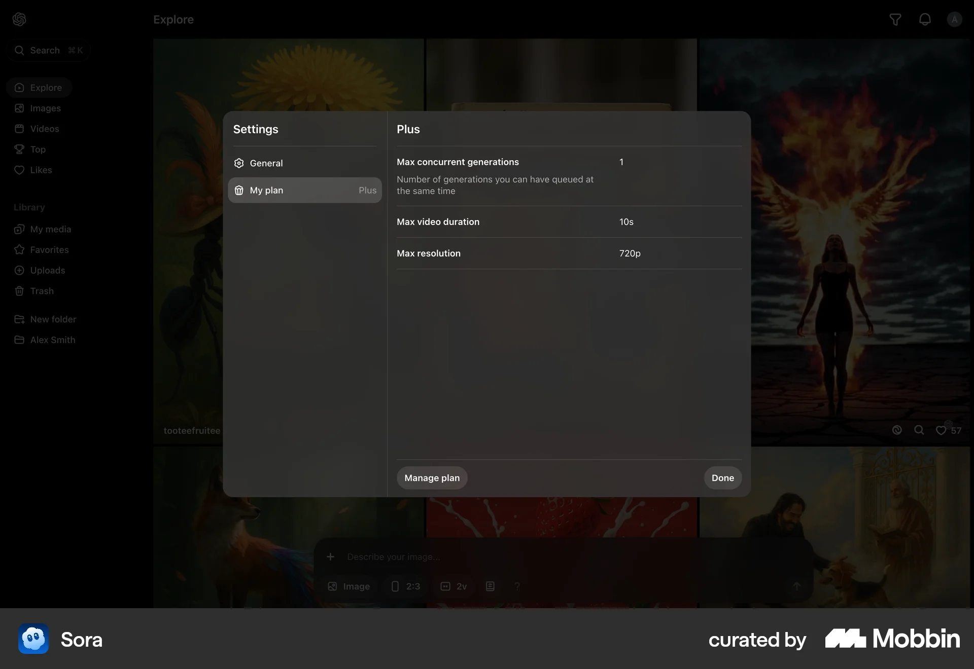 Sora Web Billing screen