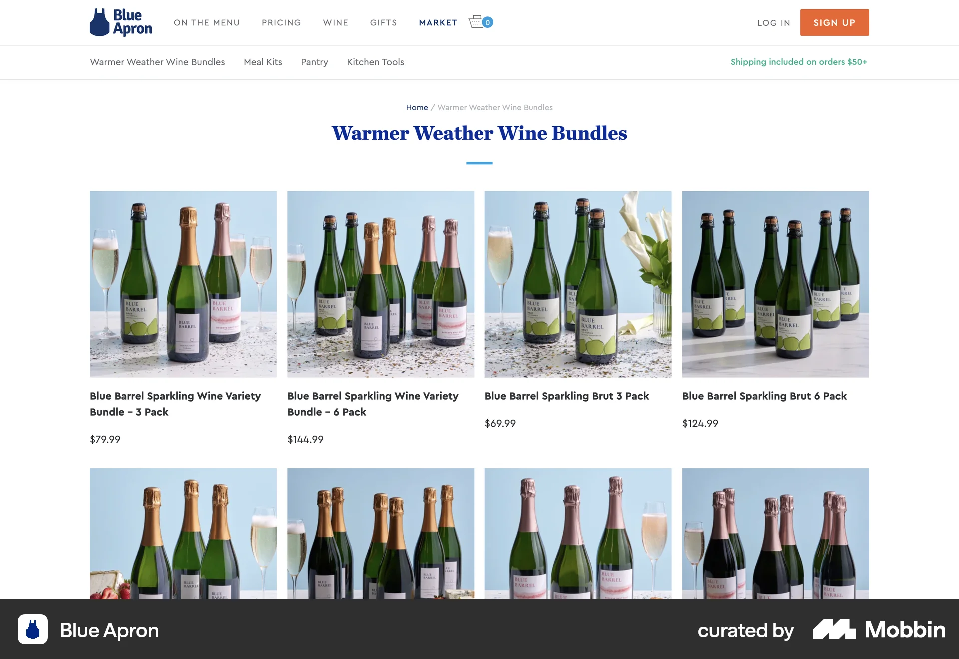 Blue Apron Web Shop & Storefront screen